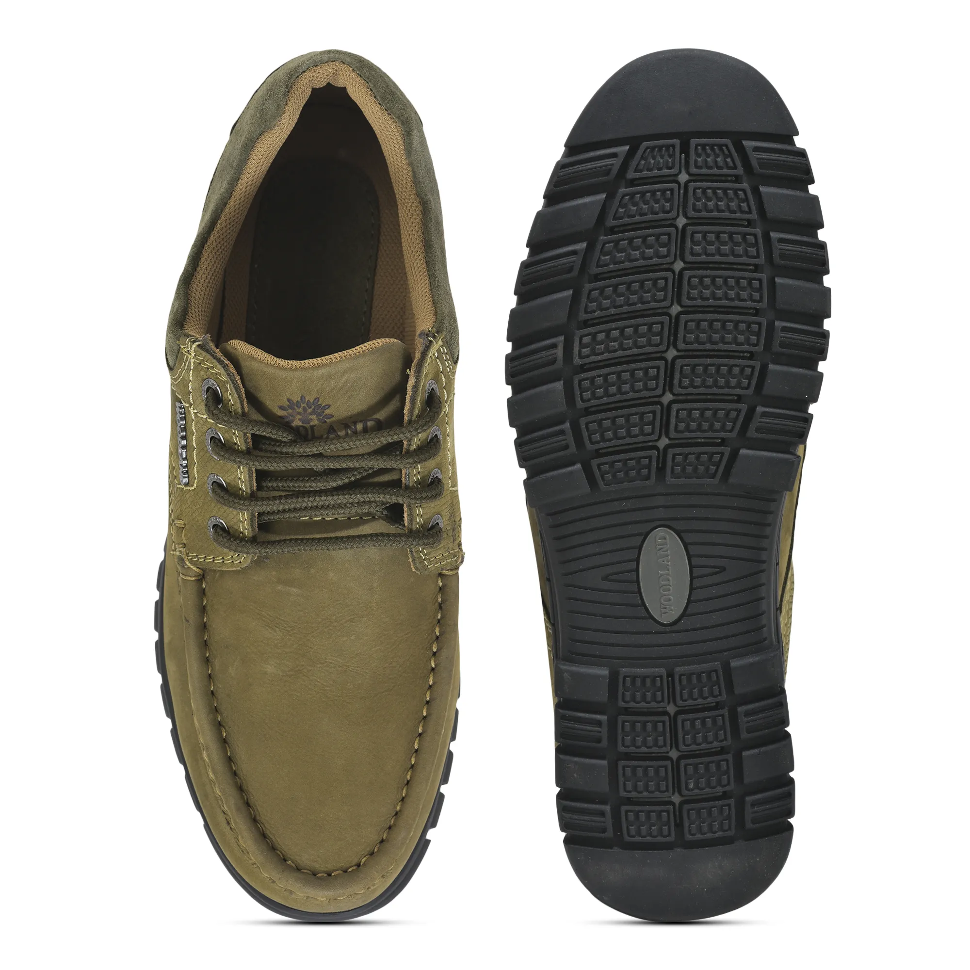 Olive Green Casual Lace Shoes For Men - Thumbnail 7