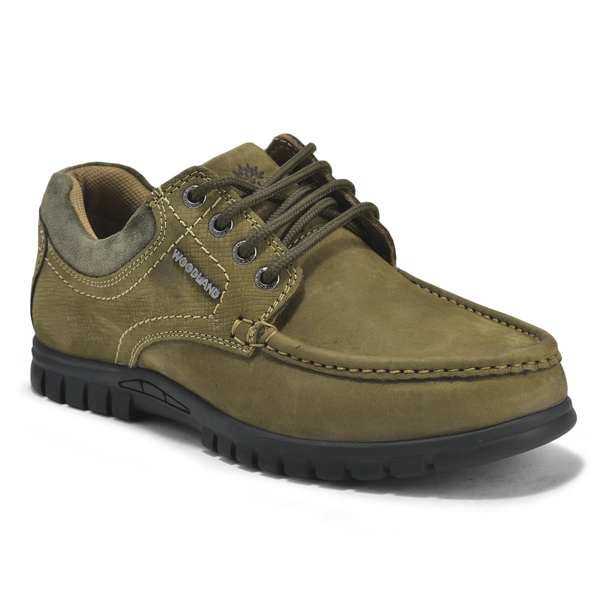 Olive Green Casual Lace Shoes For Men - Thumbnail 8