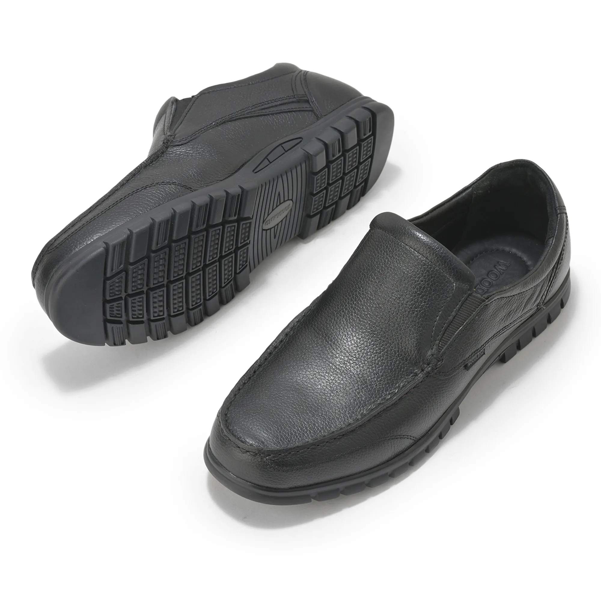 Black slip-on shoe for men - Thumbnail 6