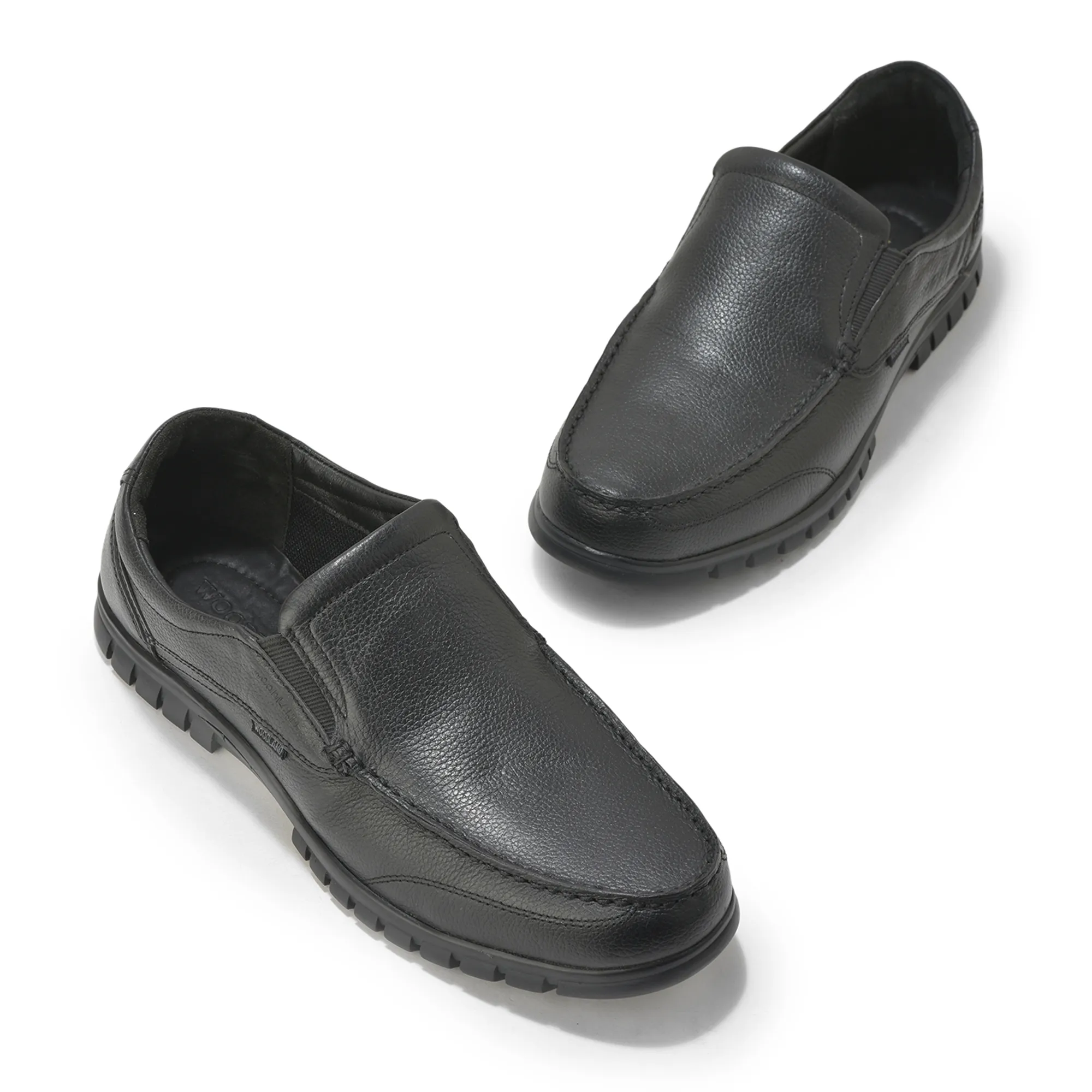 Black slip-on shoe for men - Thumbnail 4