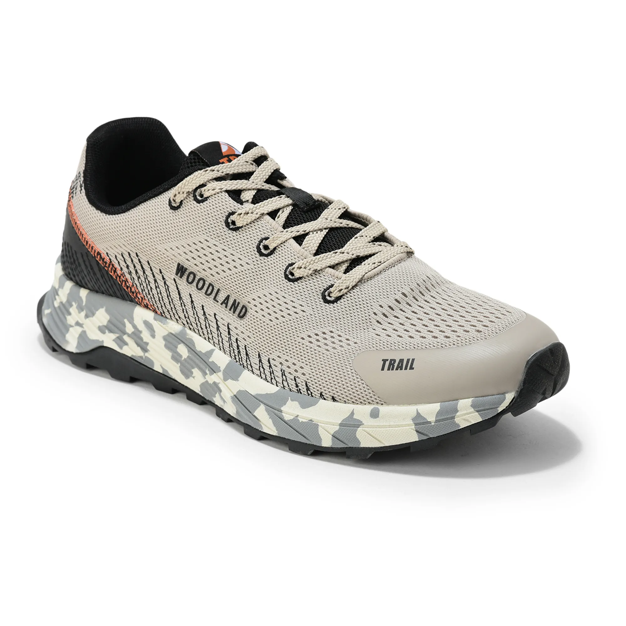 Men Grey Trail-Runner Jacquard Sports Shoe - Thumbnail 3