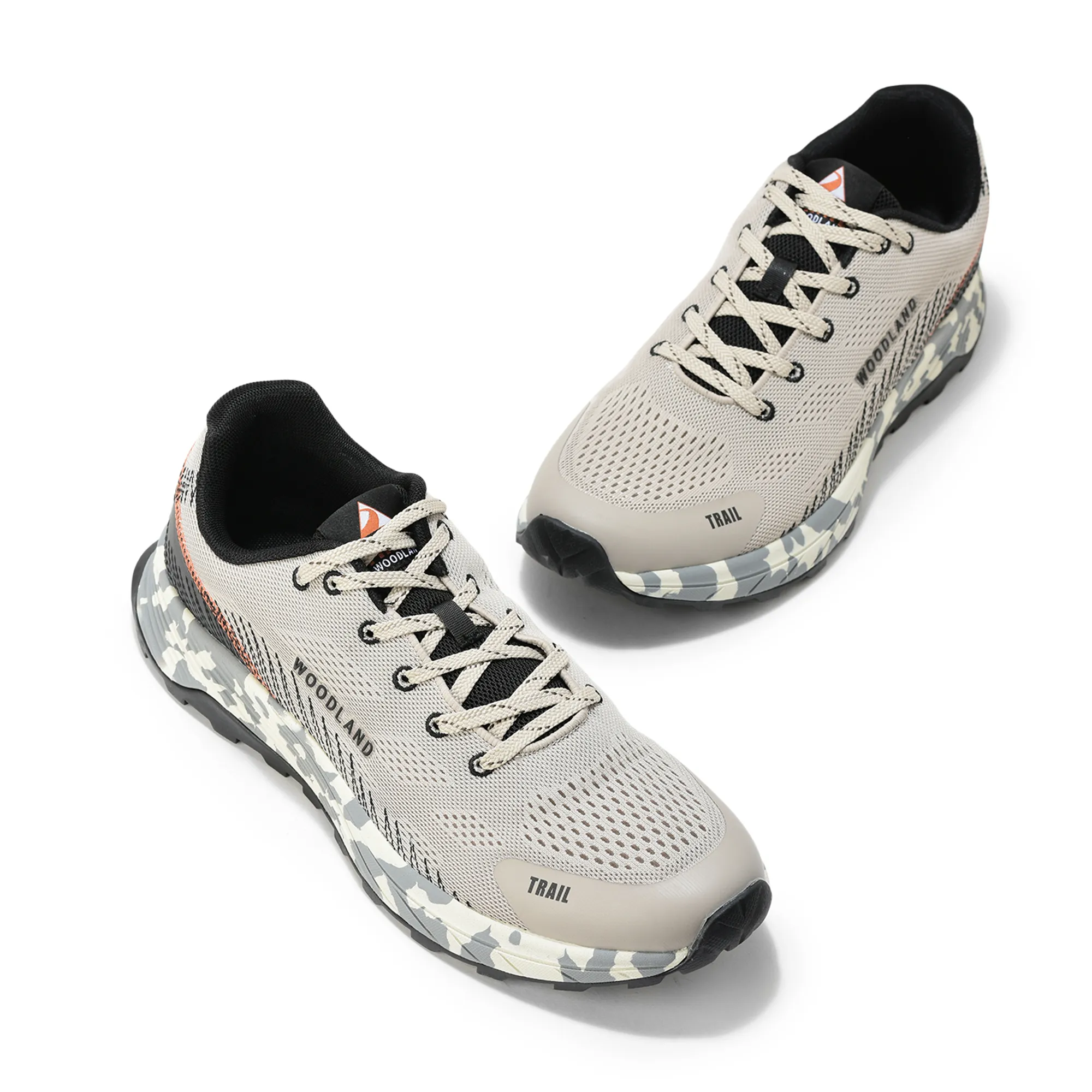 Men Grey Trail-Runner Jacquard Sports Shoe - Thumbnail 4