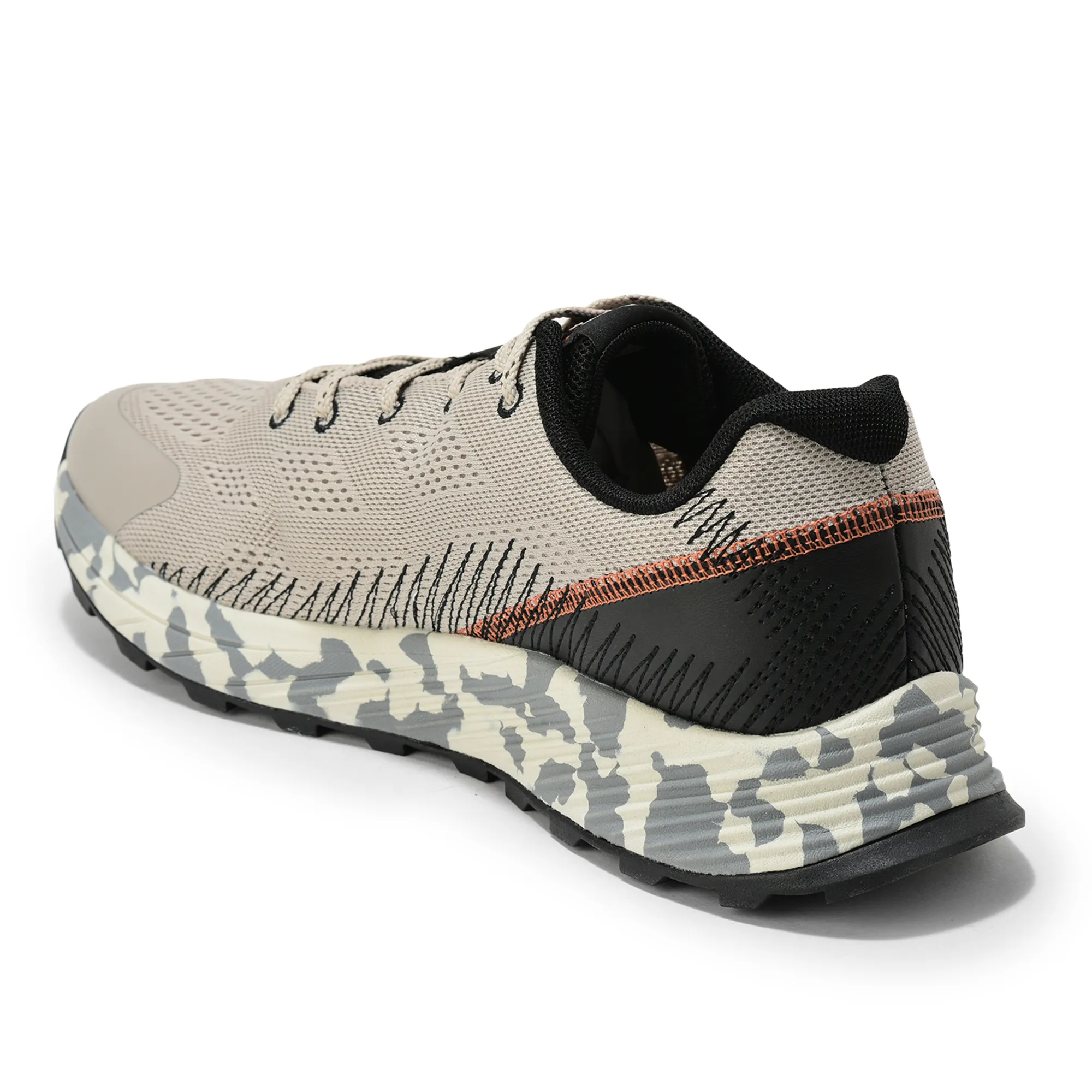 Men Grey Trail-Runner Jacquard Sports Shoe - Thumbnail 7