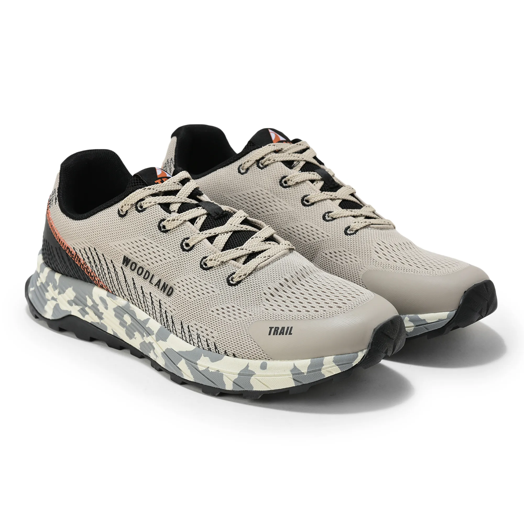 Men Grey Trail-Runner Jacquard Sports Shoe - Thumbnail 8