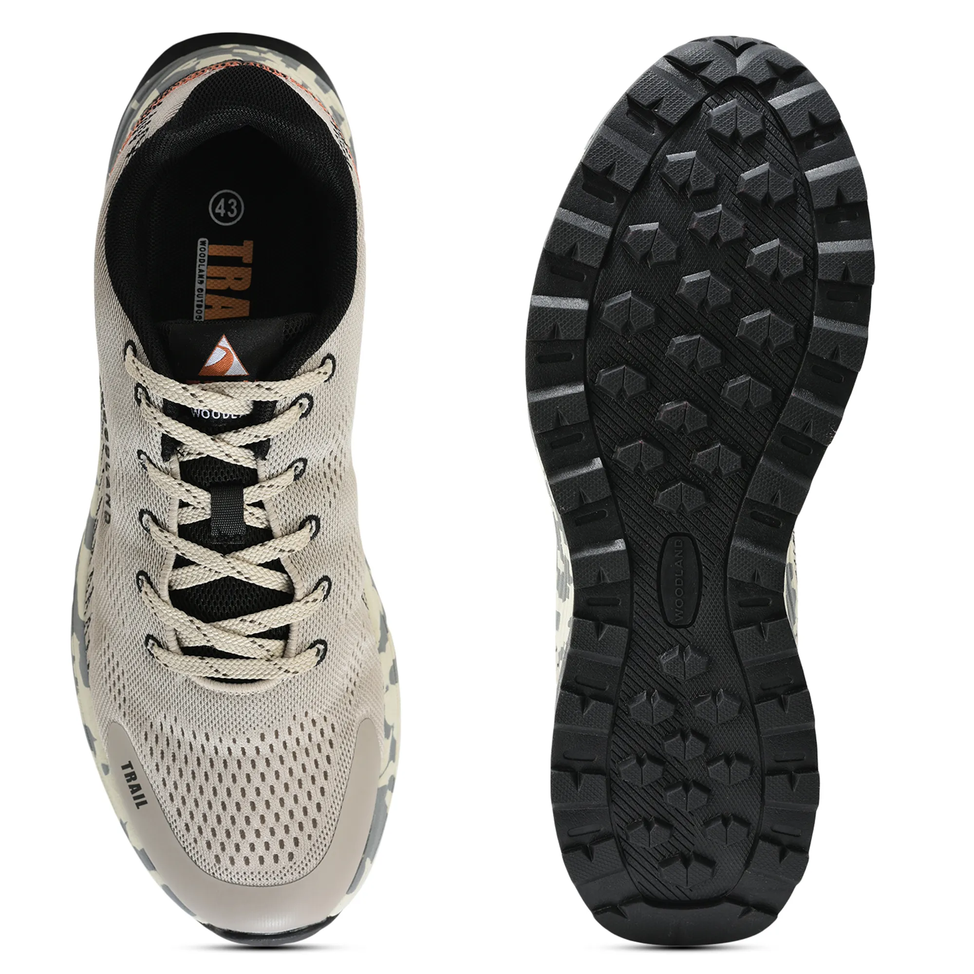 Men Grey Trail-Runner Jacquard Sports Shoe - Thumbnail 9