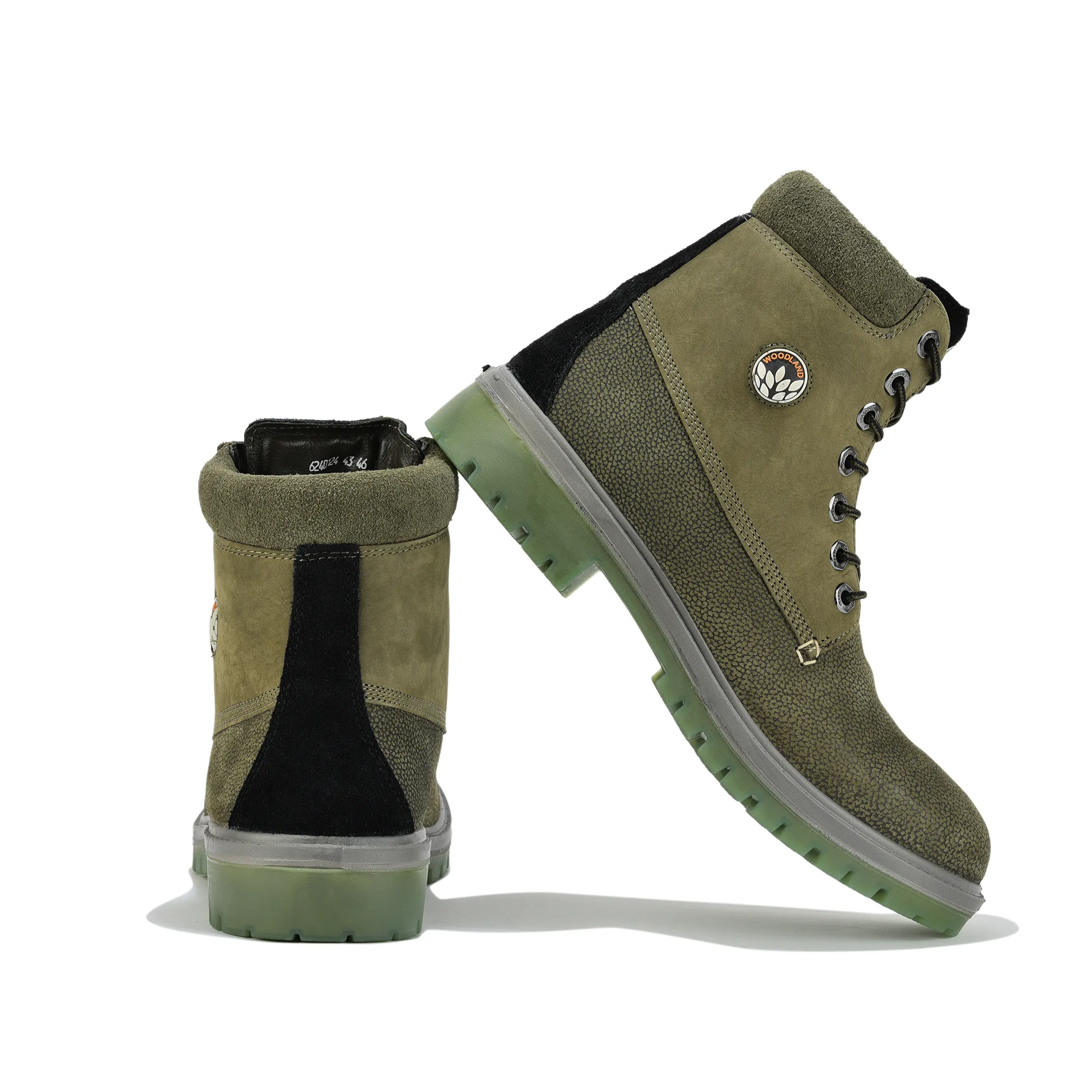 Woodland Olive Green Nubuk Lace-Up Boot - Thumbnail 10