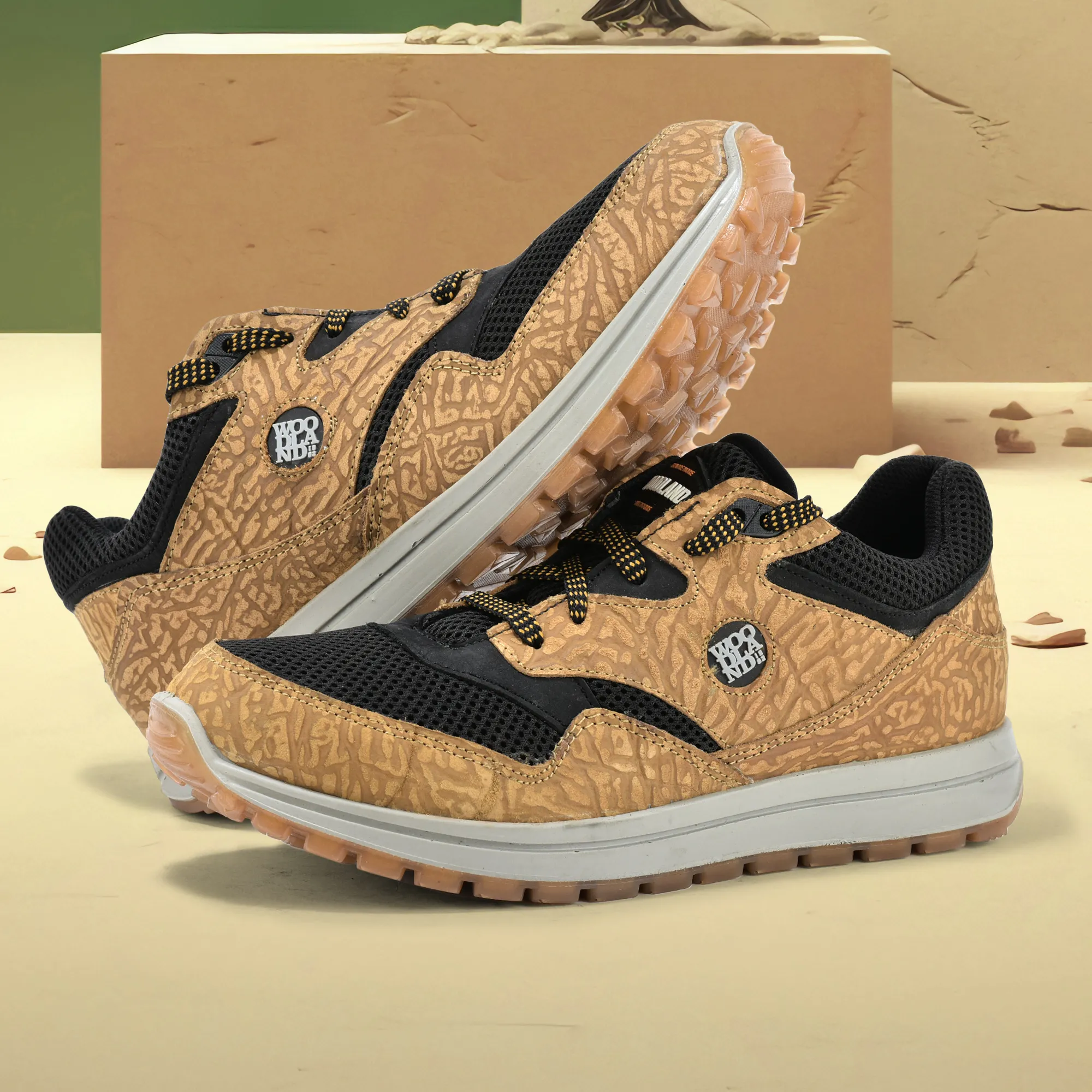 Woodland Comfortable Camel Men Casual Lace-up  Shoes - Thumbnail 9