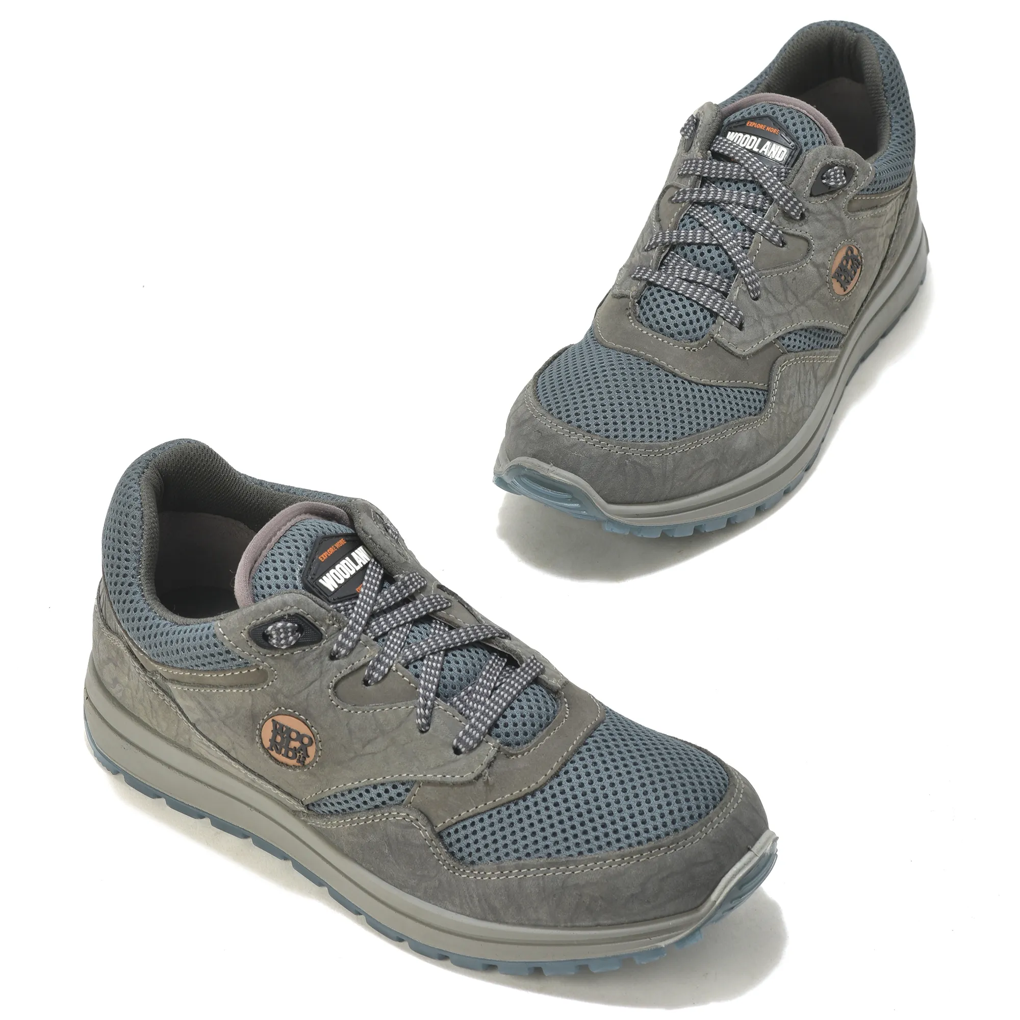Woodland Comfortable Grey Men Casual Lace-up  Shoes - Thumbnail 4