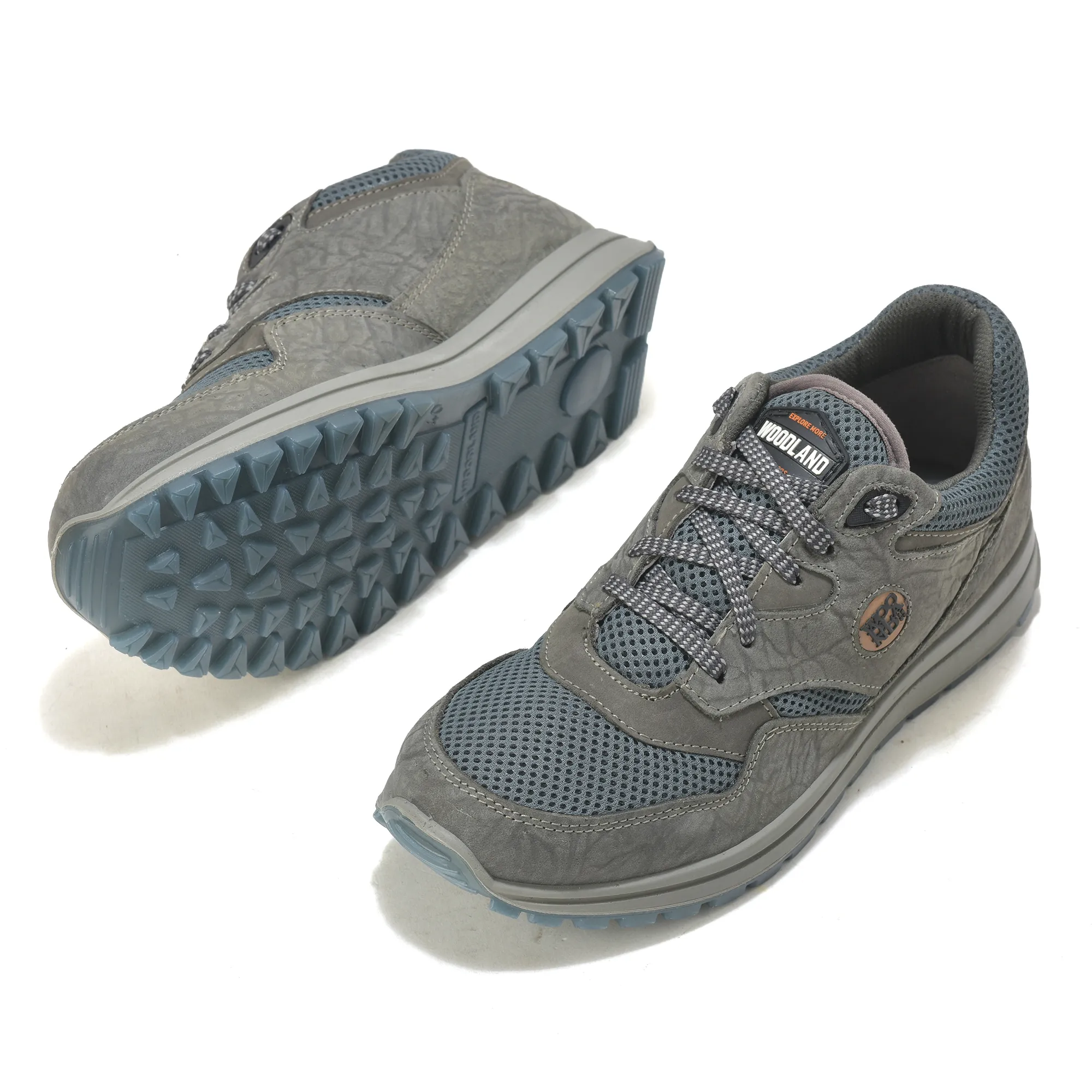 Woodland Comfortable Grey Men Casual Lace-up  Shoes - Thumbnail 6