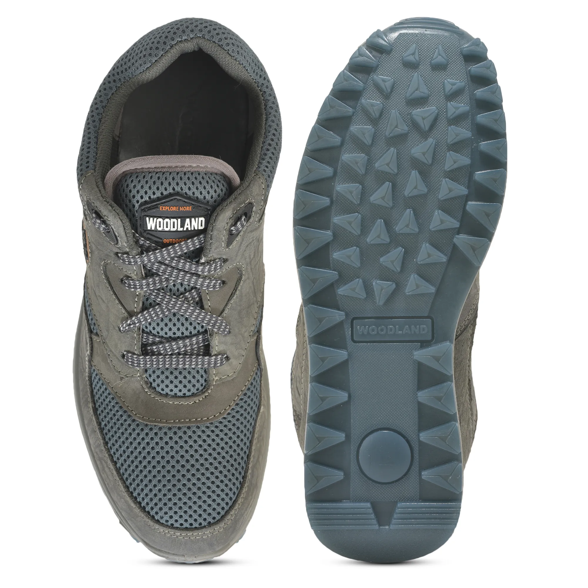 Woodland Comfortable Grey Men Casual Lace-up  Shoes - Thumbnail 9