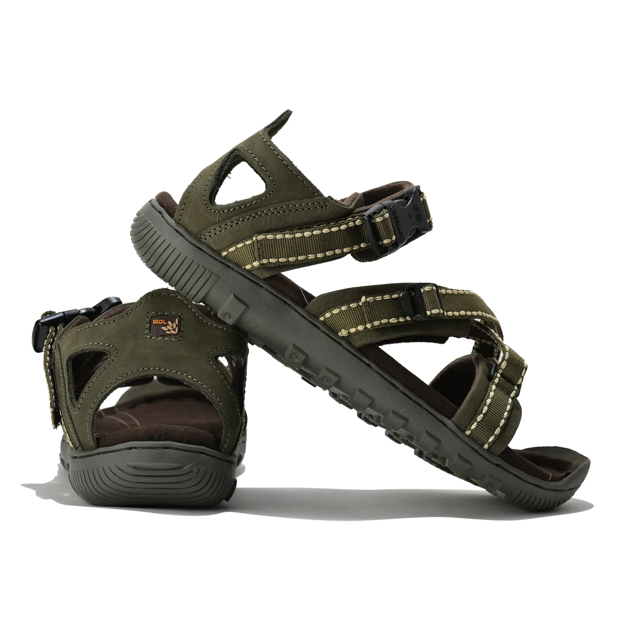 Woodland OLIVE GREEN floater sandals - Thumbnail 10