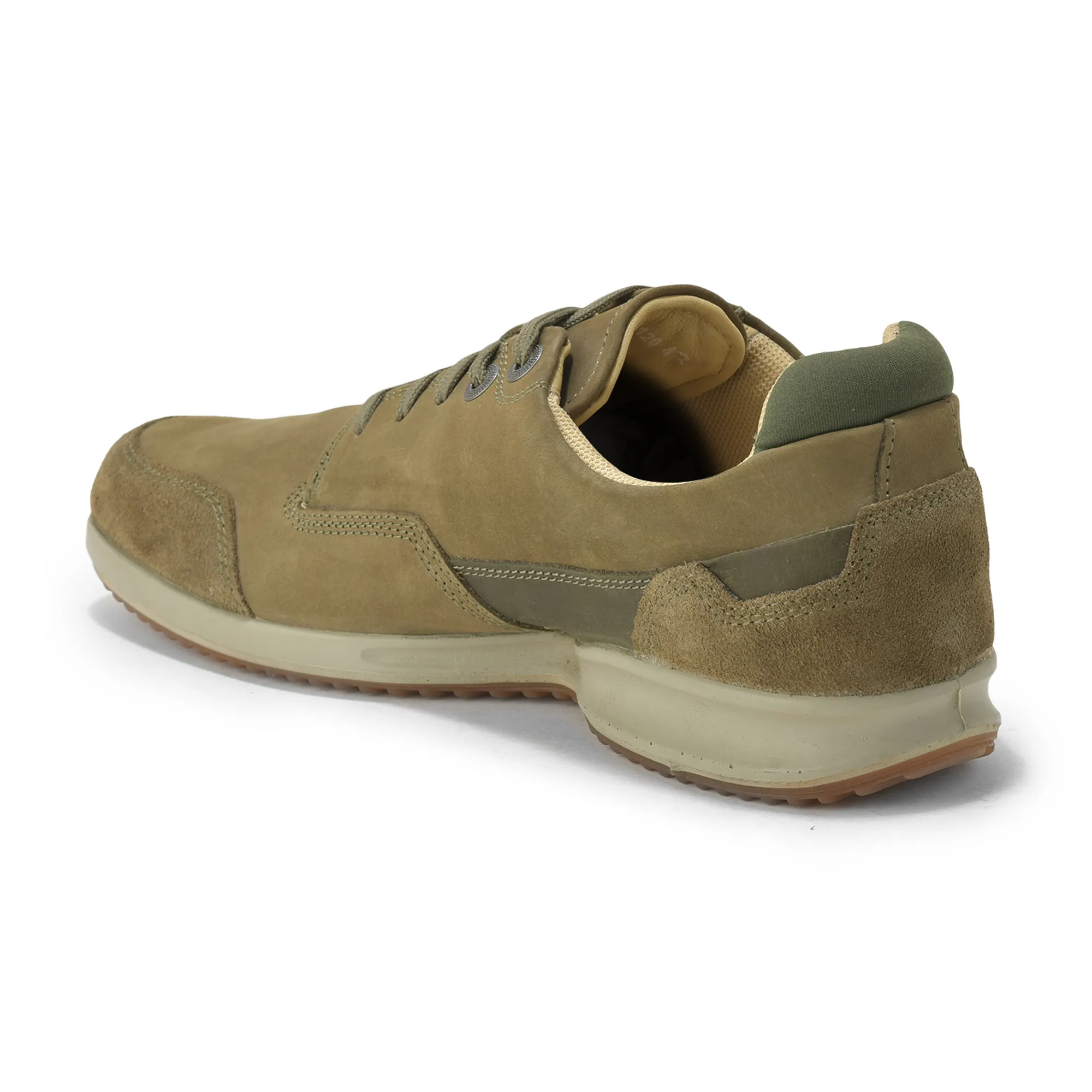 Olive Green shoes for men with laces - Thumbnail 7