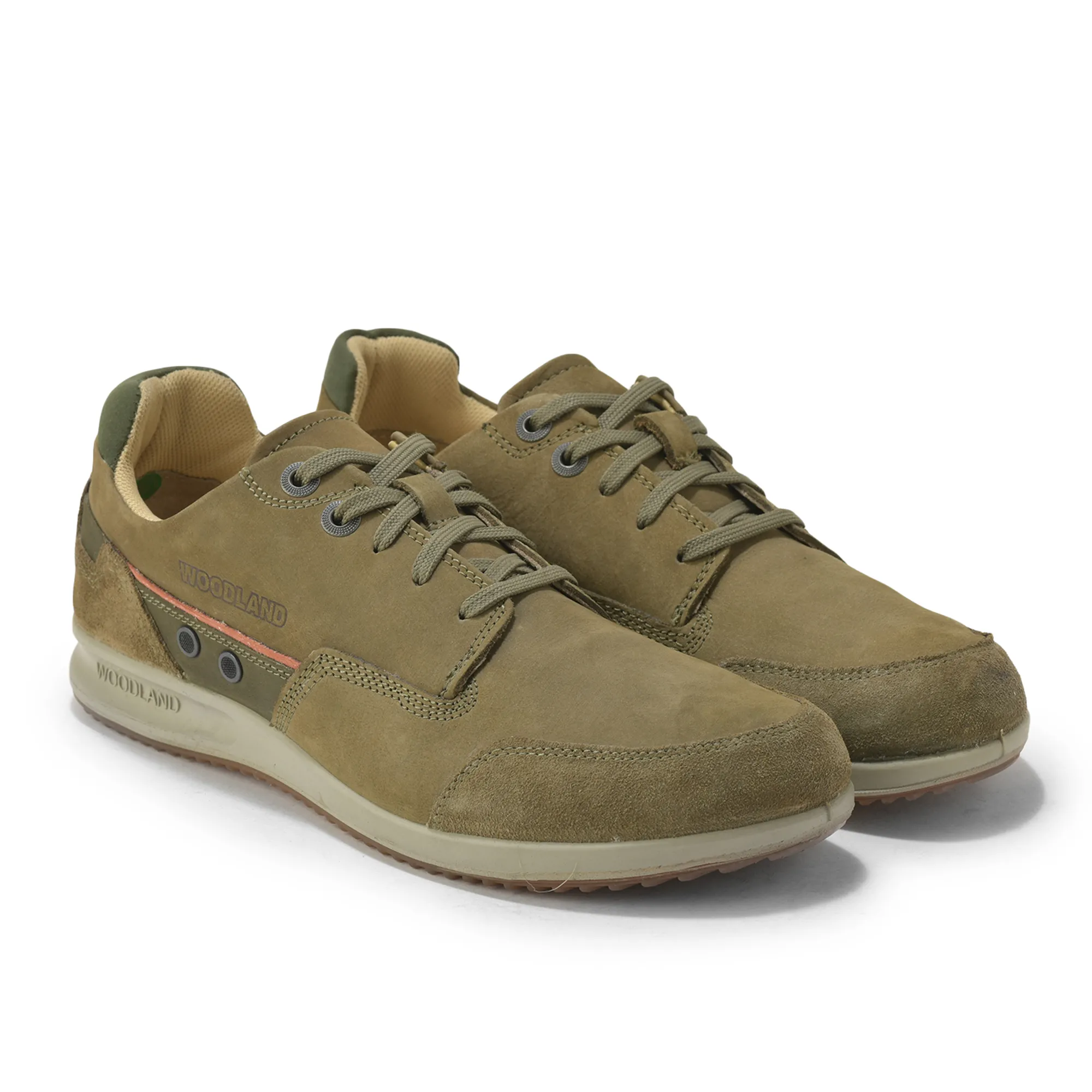 Olive Green shoes for men with laces - Thumbnail 8