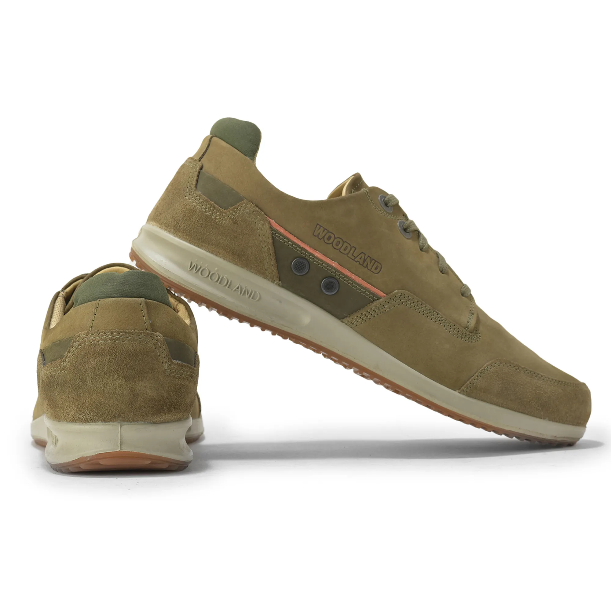 Olive Green shoes for men with laces - Thumbnail 10