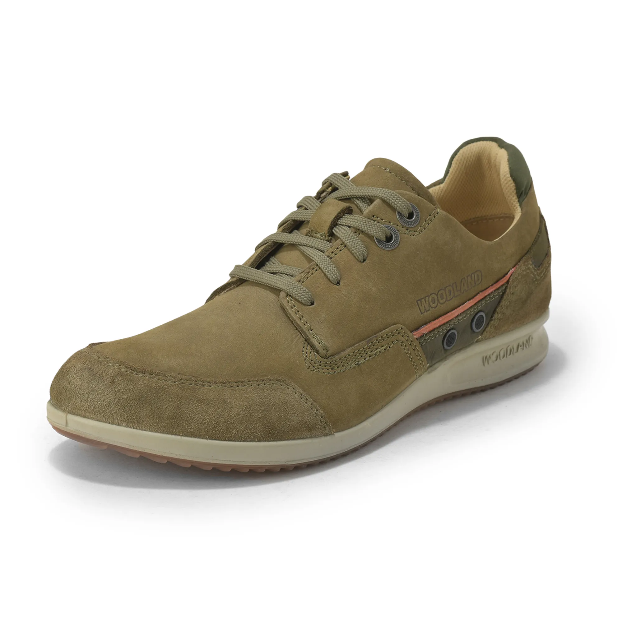 Olive Green shoes for men with laces - Thumbnail 11