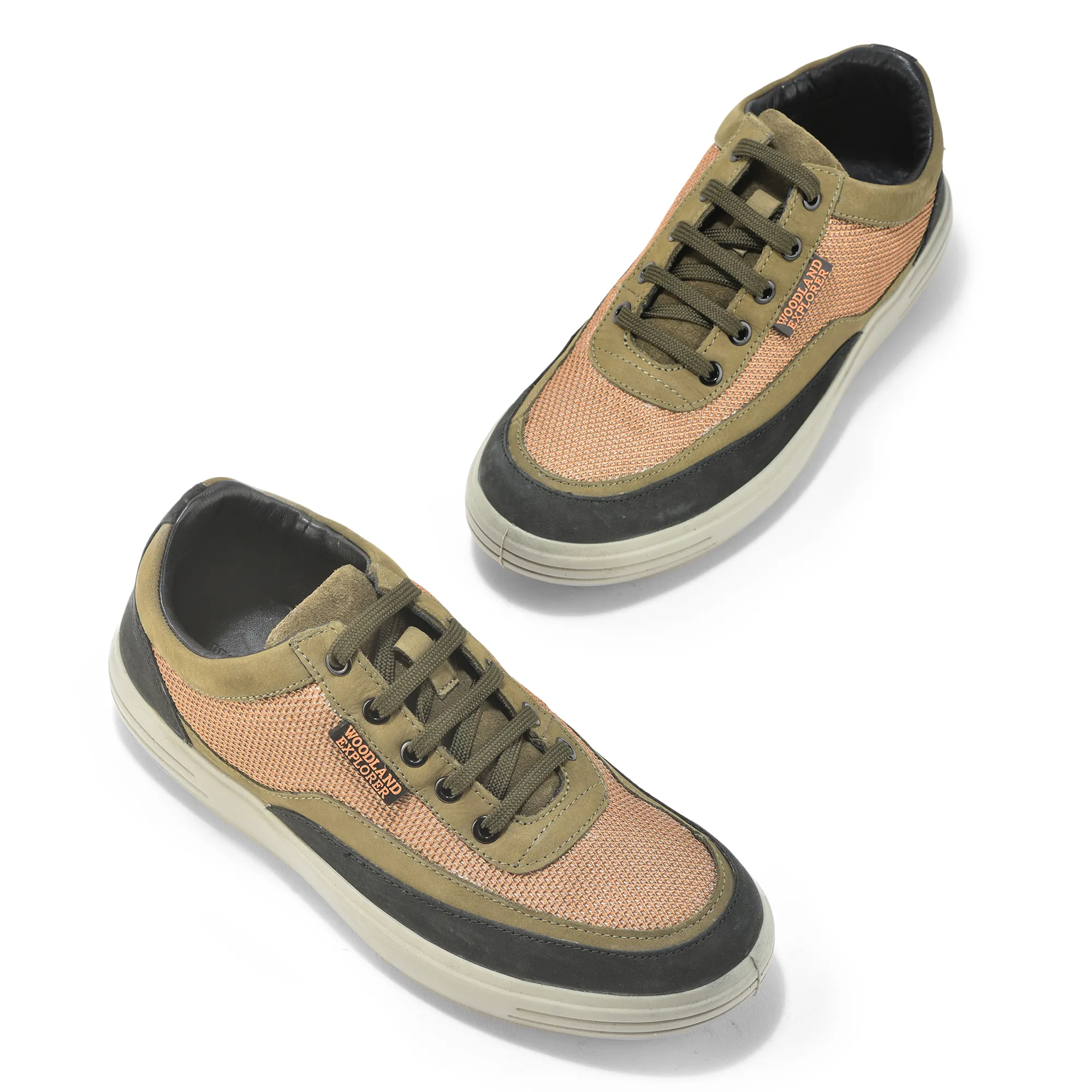Woodland Olive Green Casual Lace Up Shoes  - Thumbnail 2