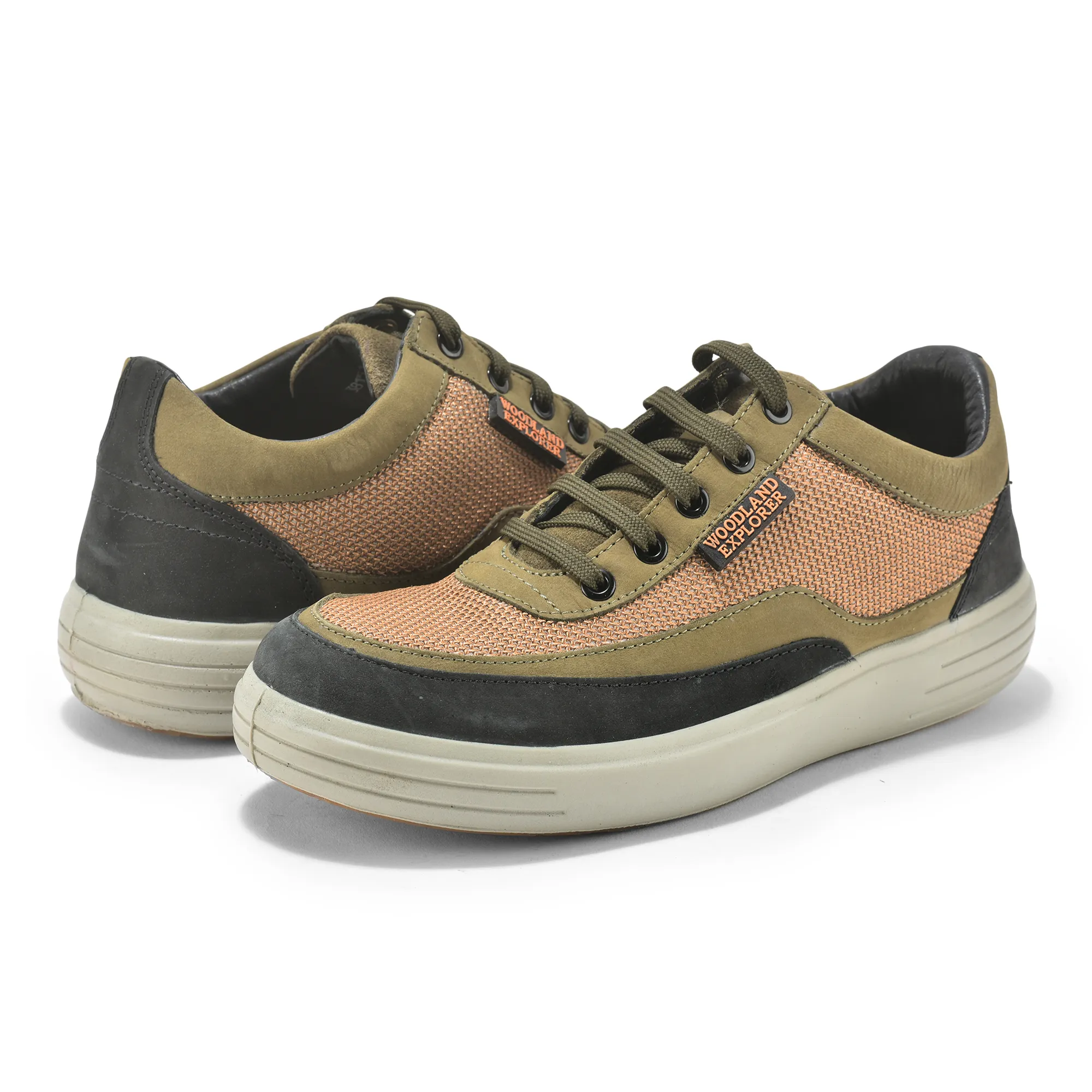 Woodland Olive Green Casual Lace Up Shoes  - Thumbnail 3