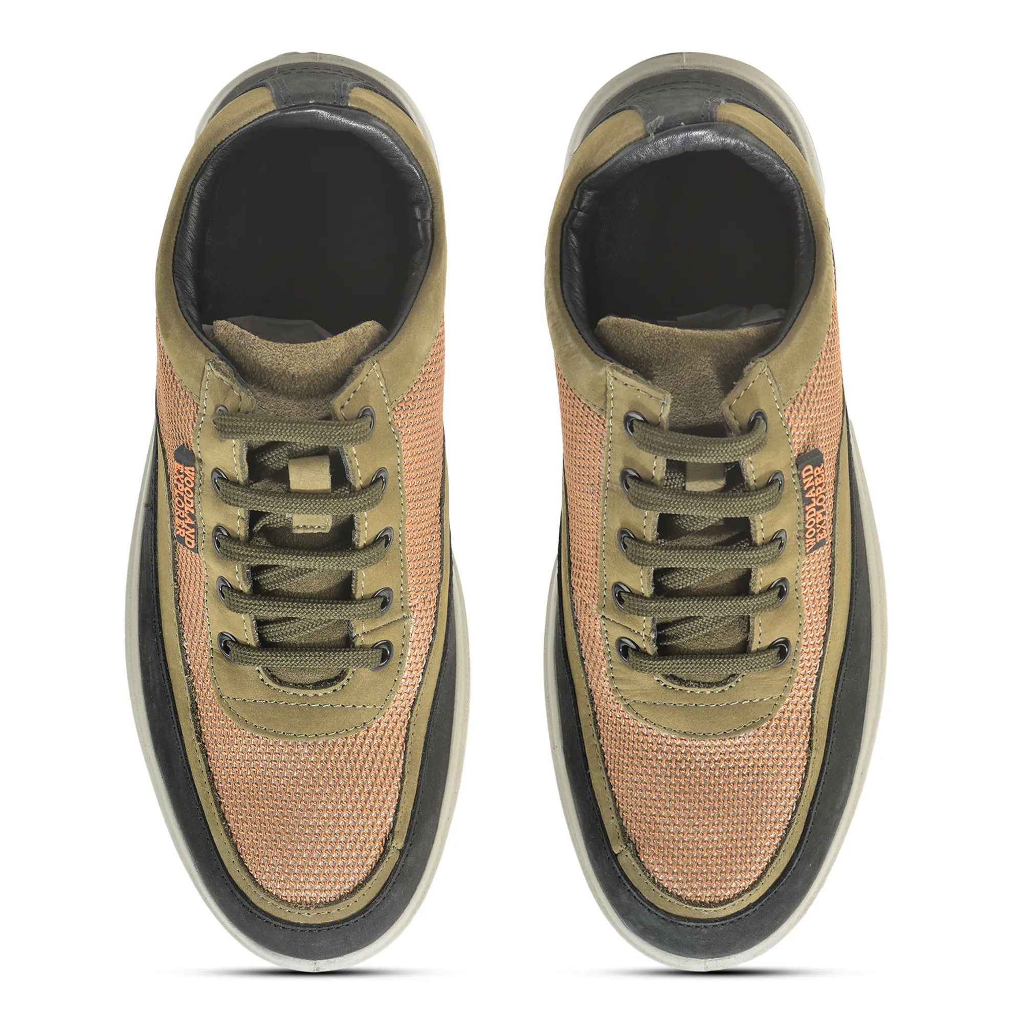 Woodland Olive Green Casual Lace Up Shoes  - Thumbnail 4