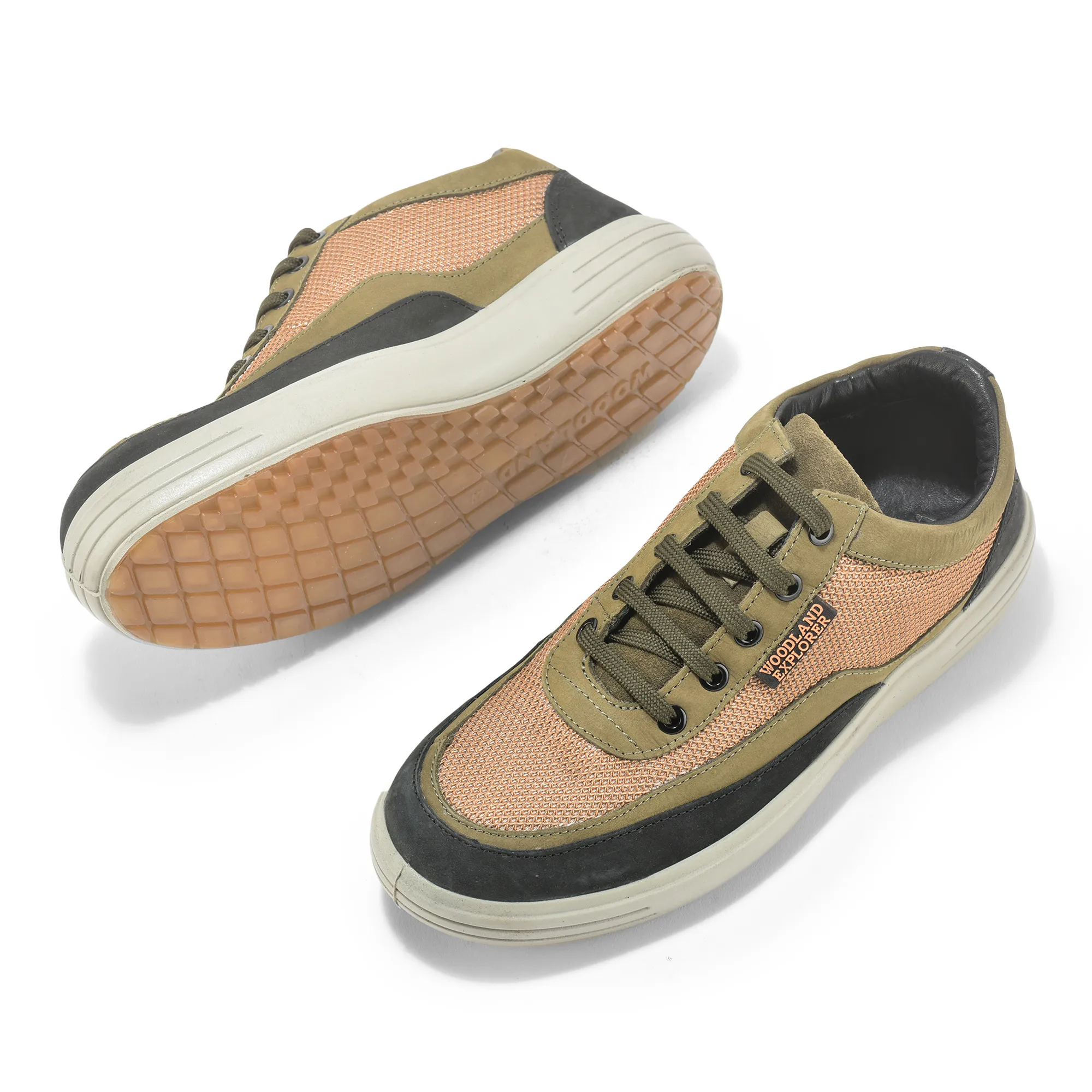 Woodland Olive Green Casual Lace Up Shoes  - Thumbnail 5