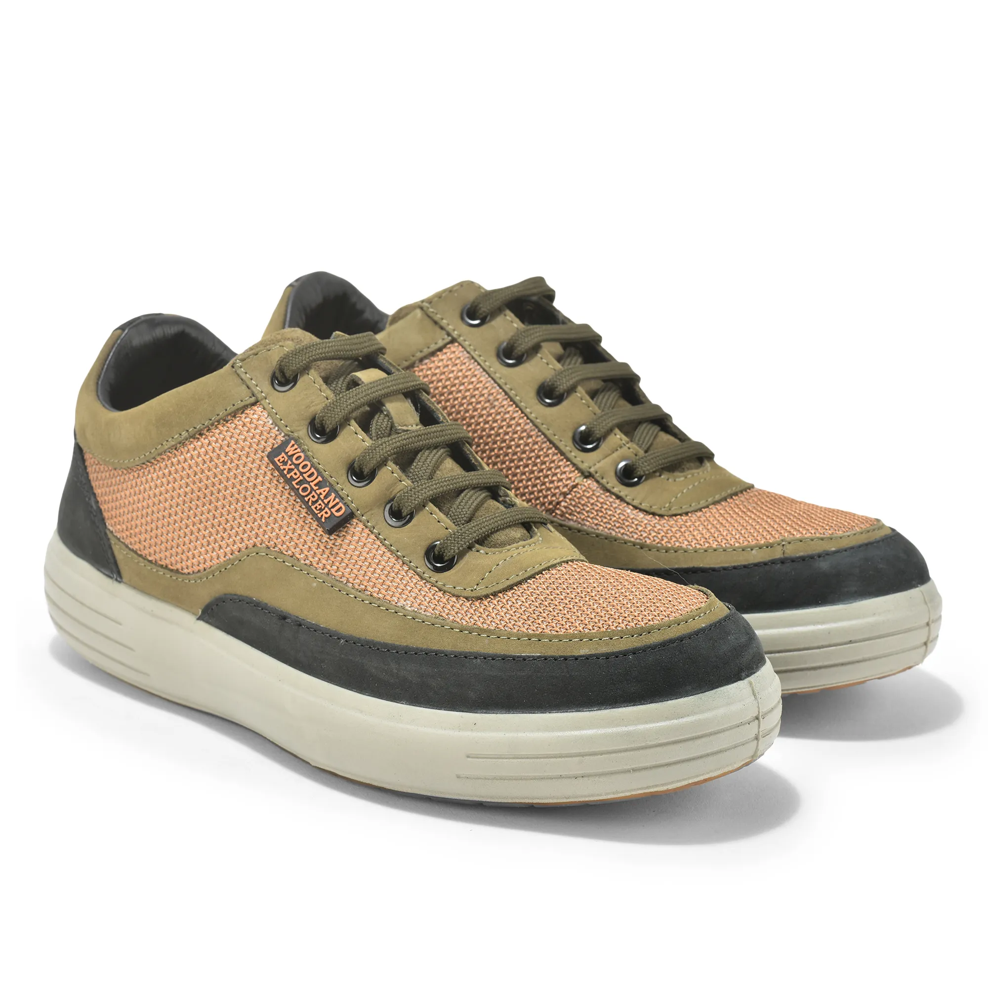 Woodland Olive Green Casual Lace Up Shoes  - Thumbnail 7