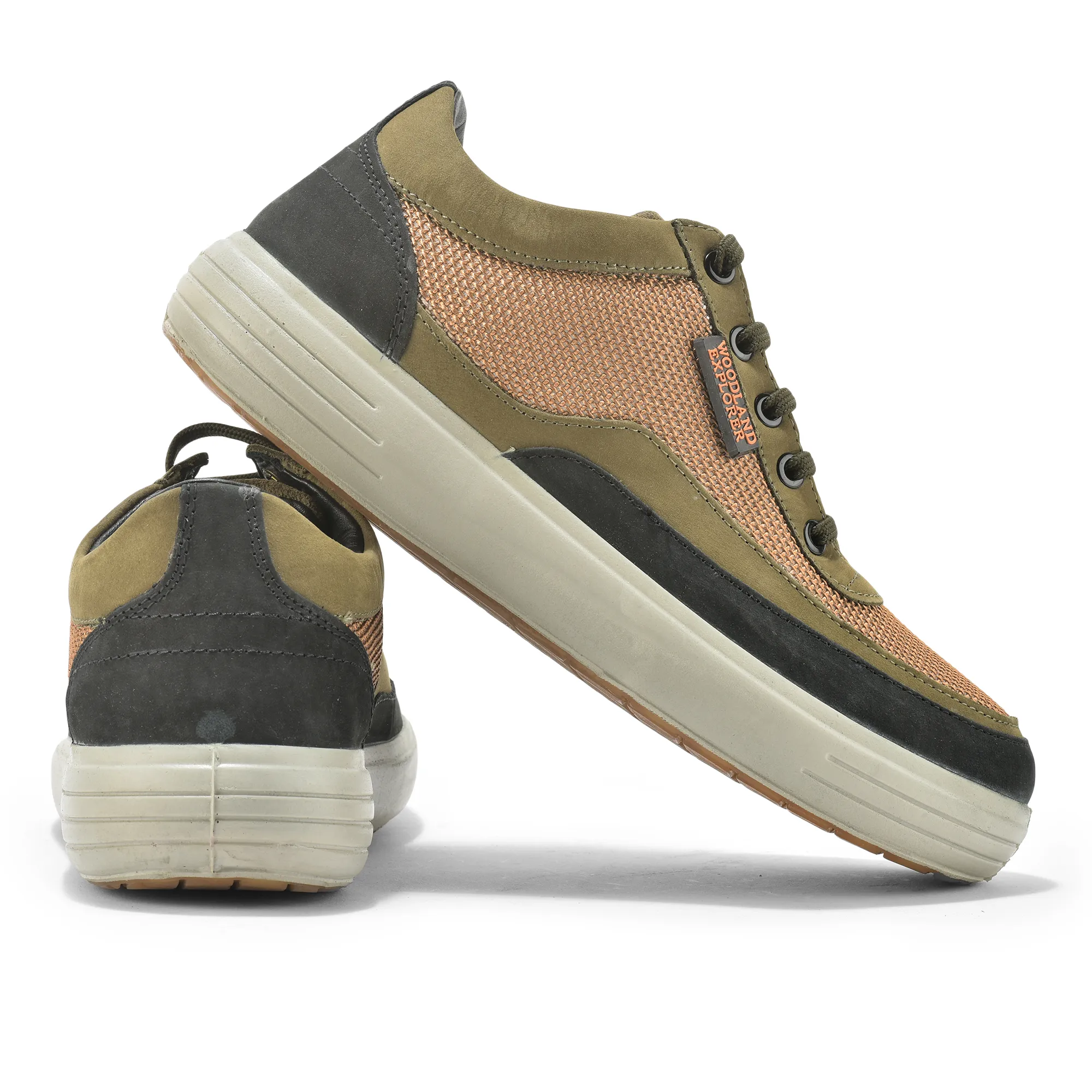 Woodland Olive Green Casual Lace Up Shoes  - Thumbnail 11