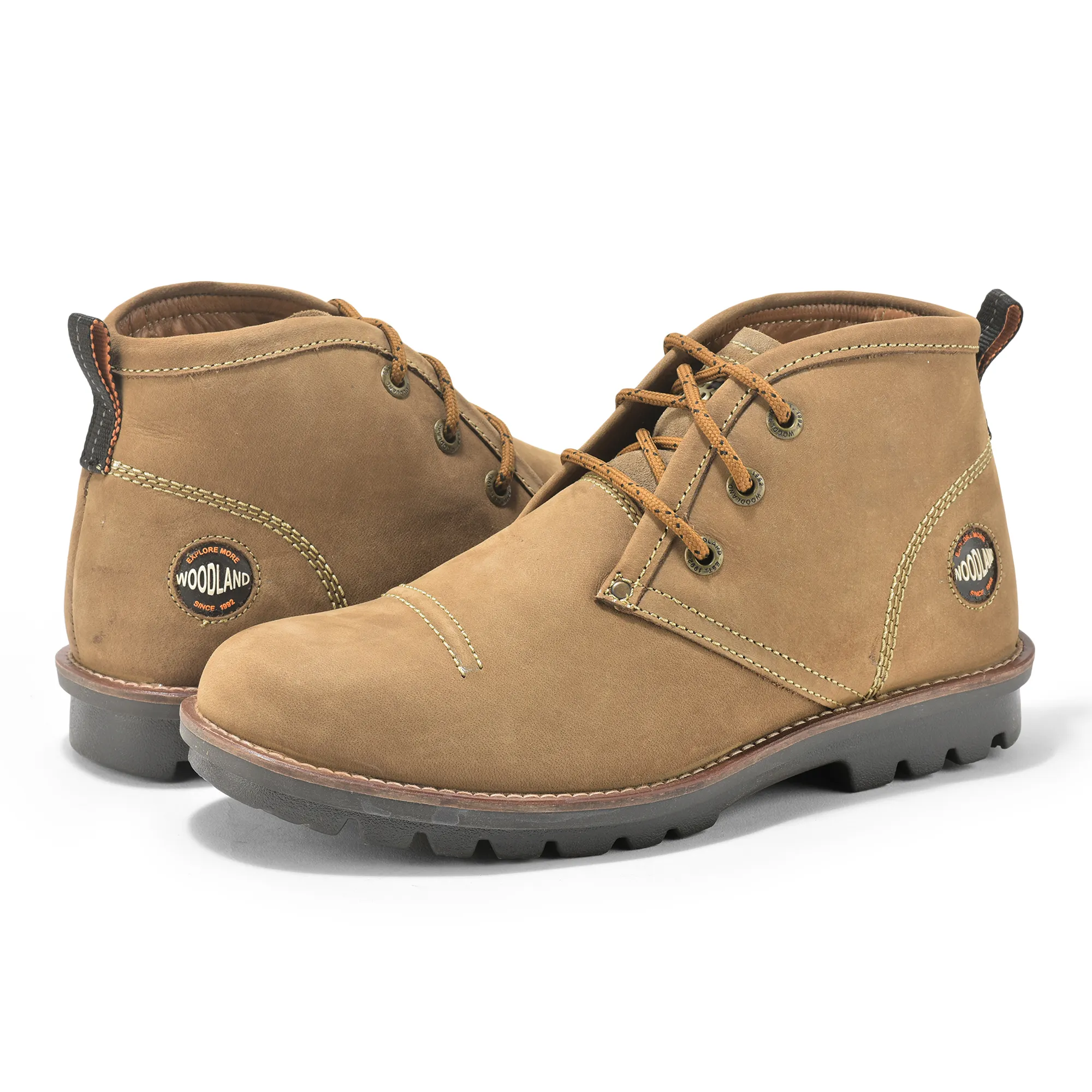 Tobacco Nubuk Boots For Men - Thumbnail 3