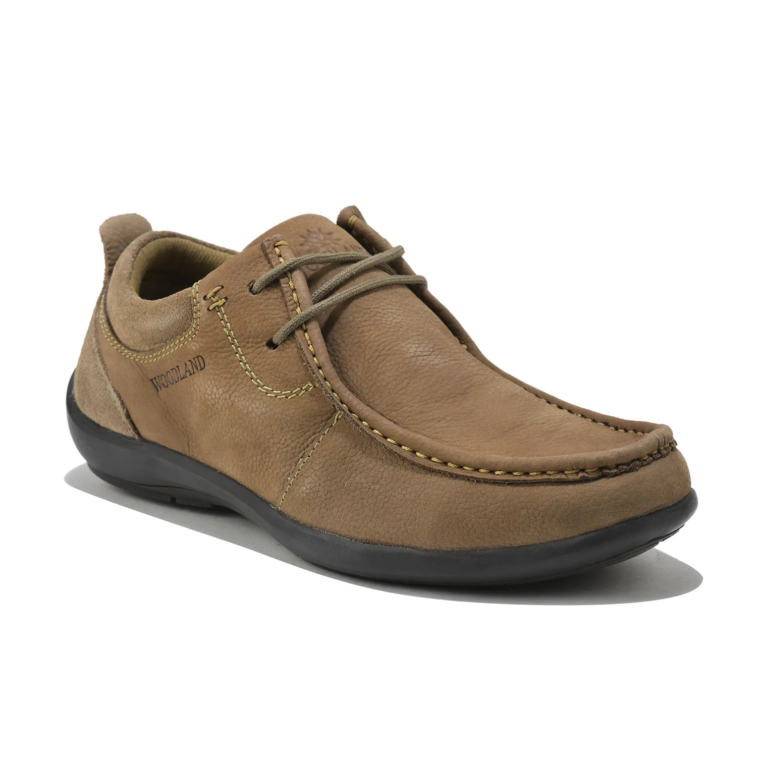 Casual Dubai khaki lace-up shoes for men - Thumbnail 3