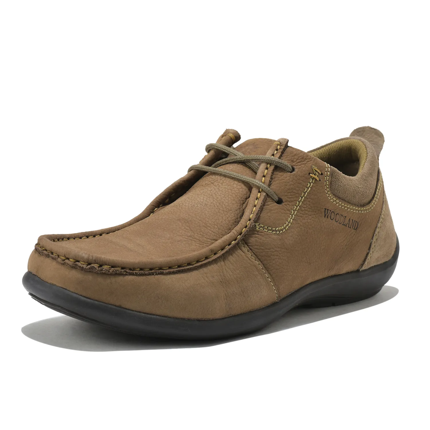 Casual Dubai khaki lace-up shoes for men - Thumbnail 11