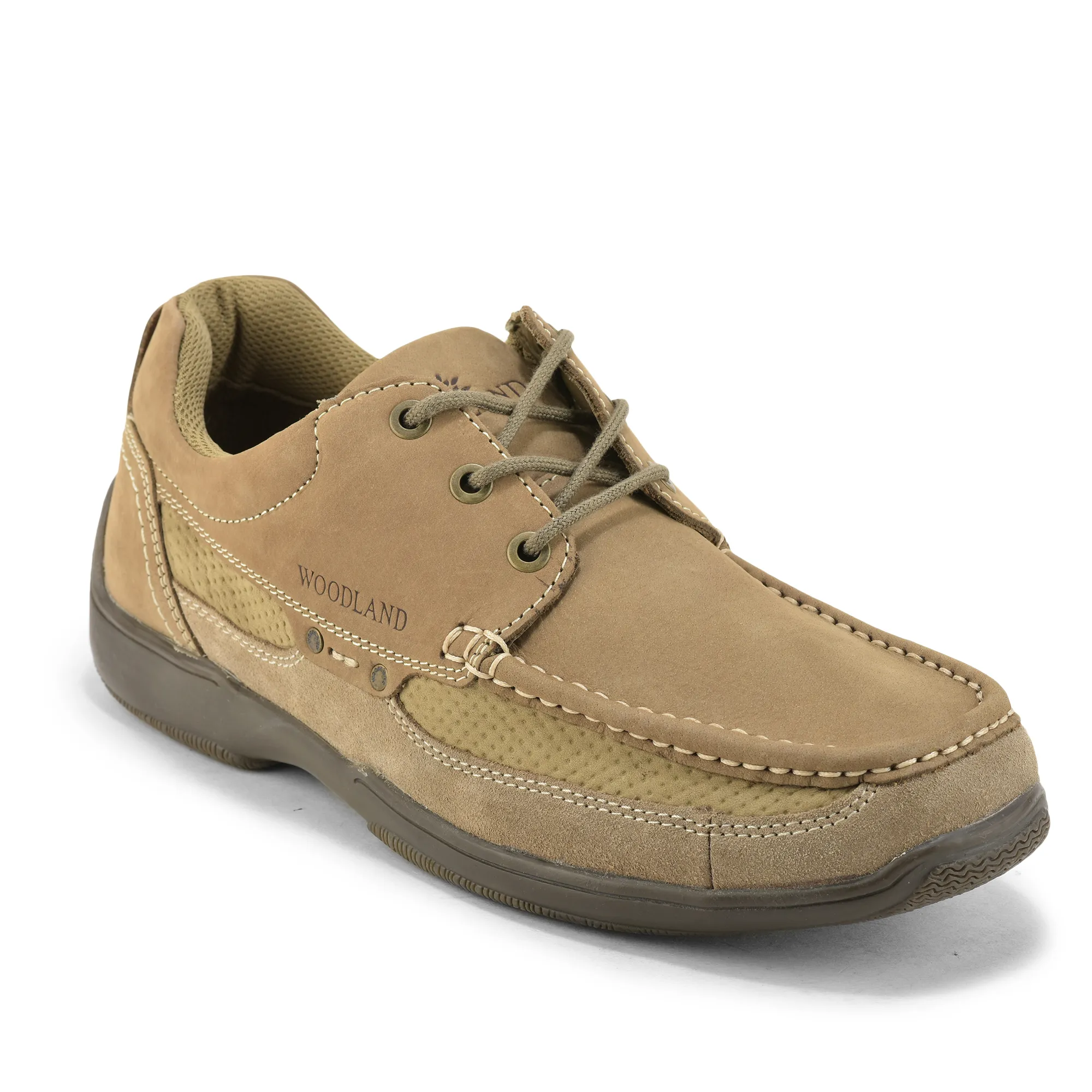 Stylish Dubai Khaki lace-up shoes for men - Thumbnail 3