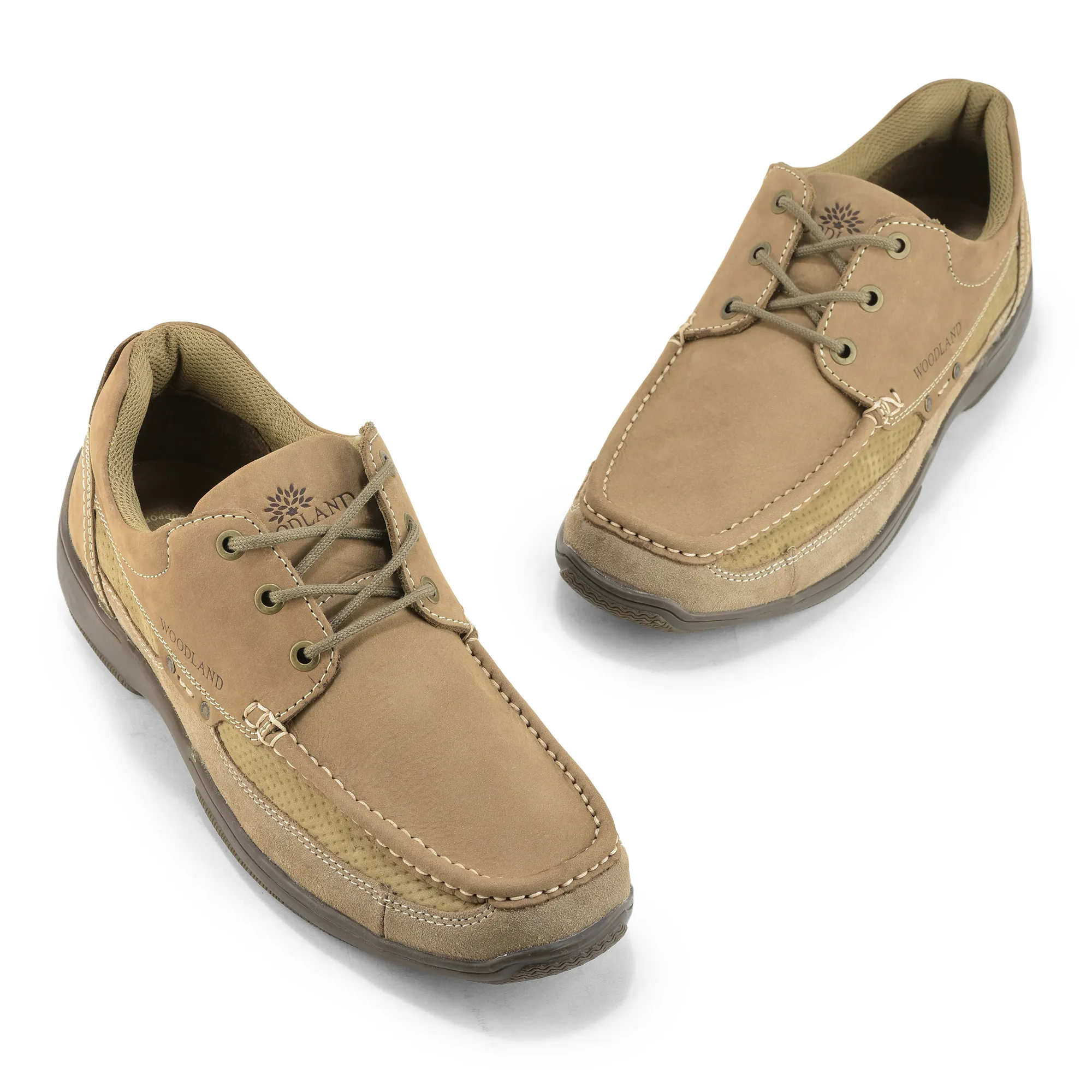 Stylish Dubai Khaki lace-up shoes for men - Thumbnail 4
