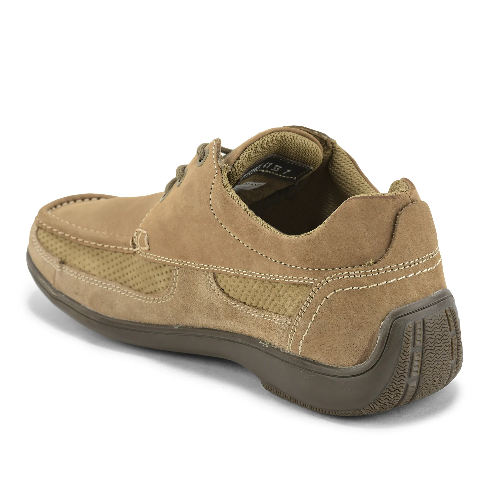 Stylish Dubai Khaki lace-up shoes for men - Thumbnail 7