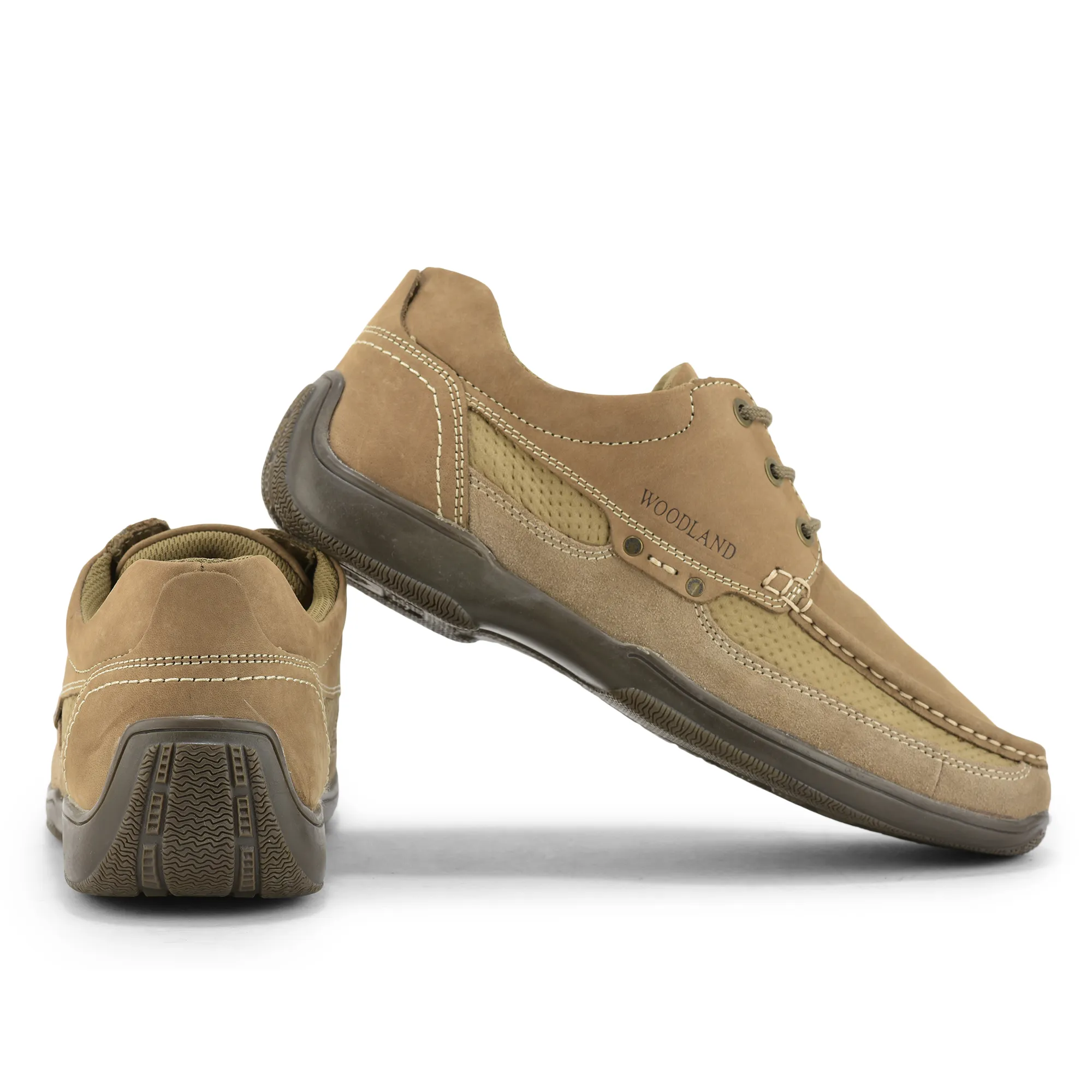 Stylish Dubai Khaki lace-up shoes for men - Thumbnail 10