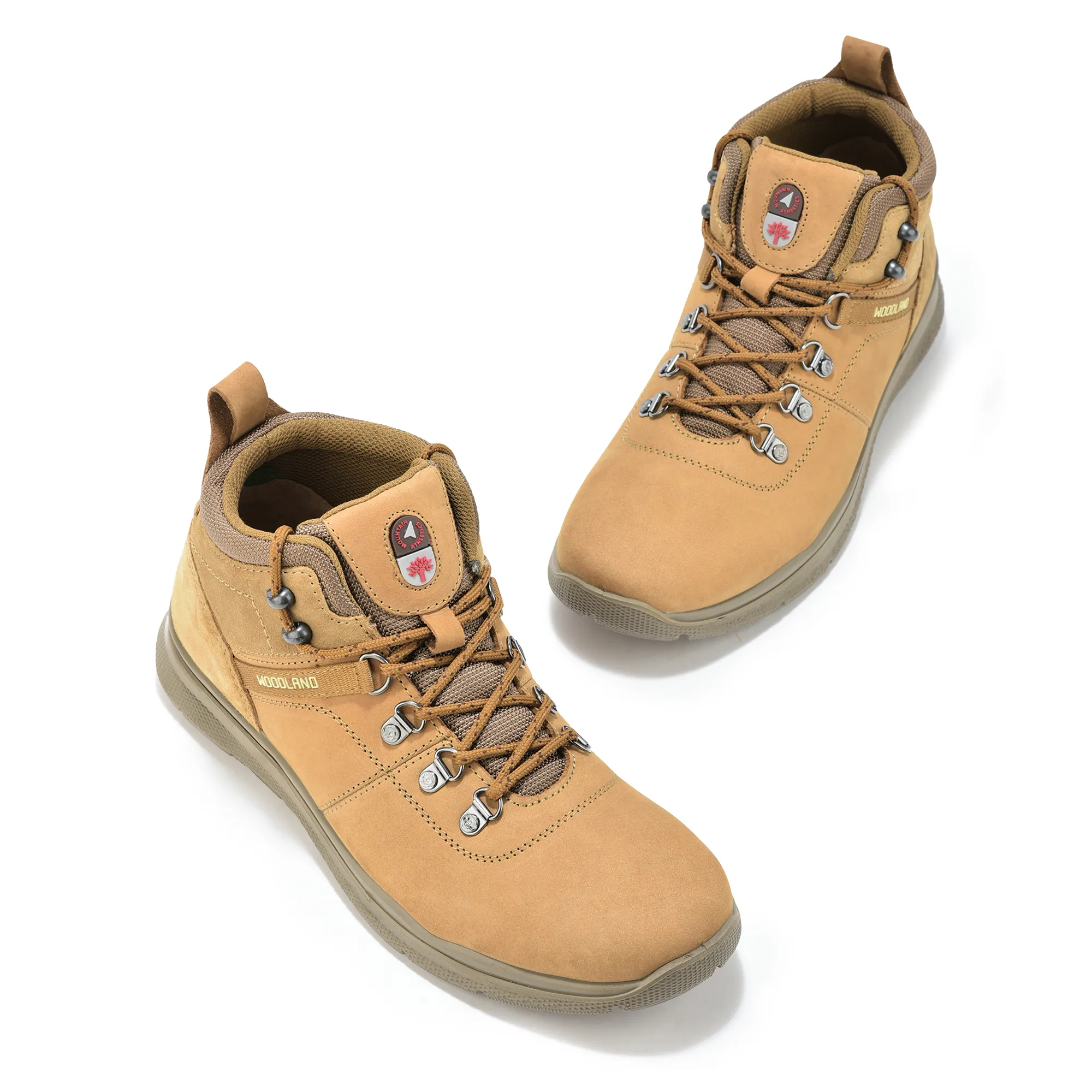 Woodland Camel Mid-top Boots for Men - Thumbnail 2