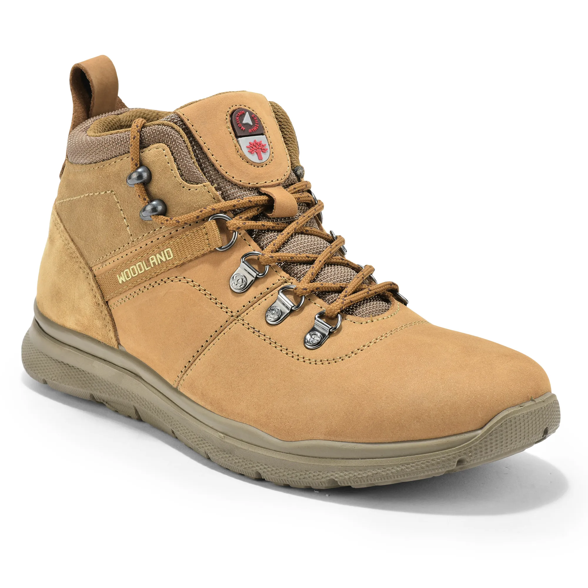 Woodland Camel Mid-top Boots for Men - Thumbnail 3