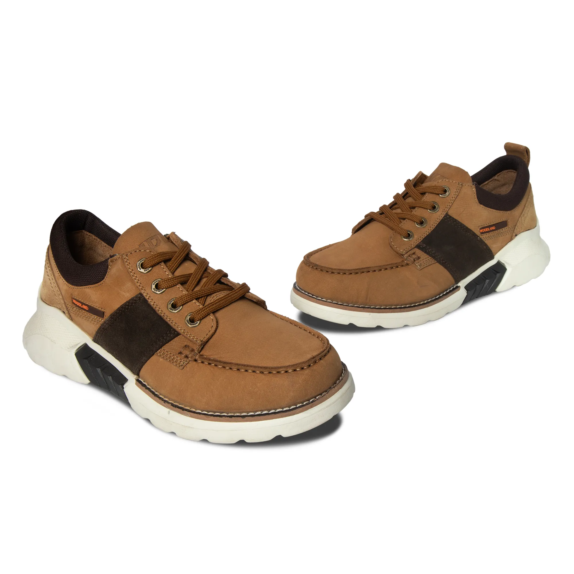 Woodland Camel Casual Lace Up Shoes For Men - Thumbnail 2