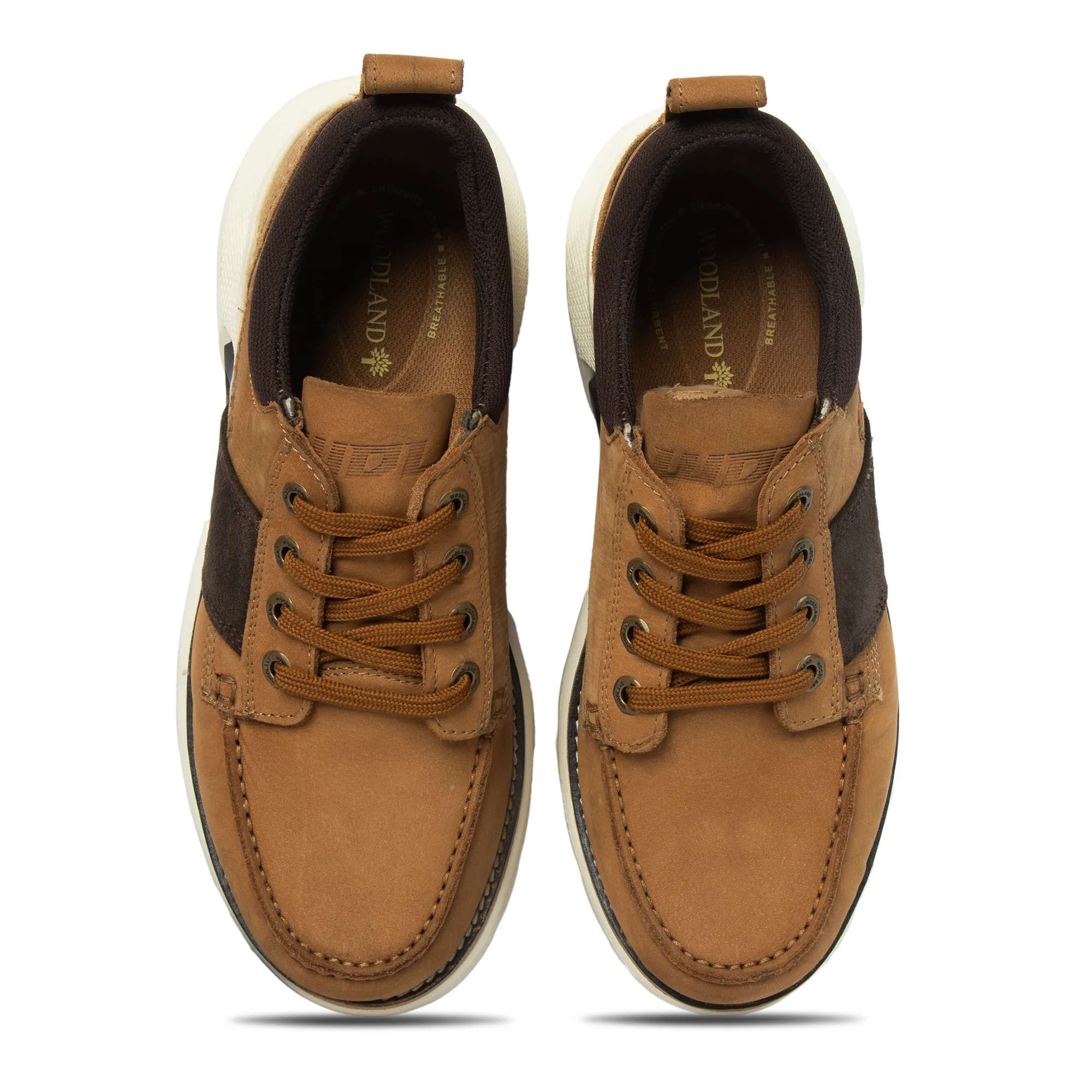 Woodland Camel Casual Lace Up Shoes For Men - Thumbnail 3