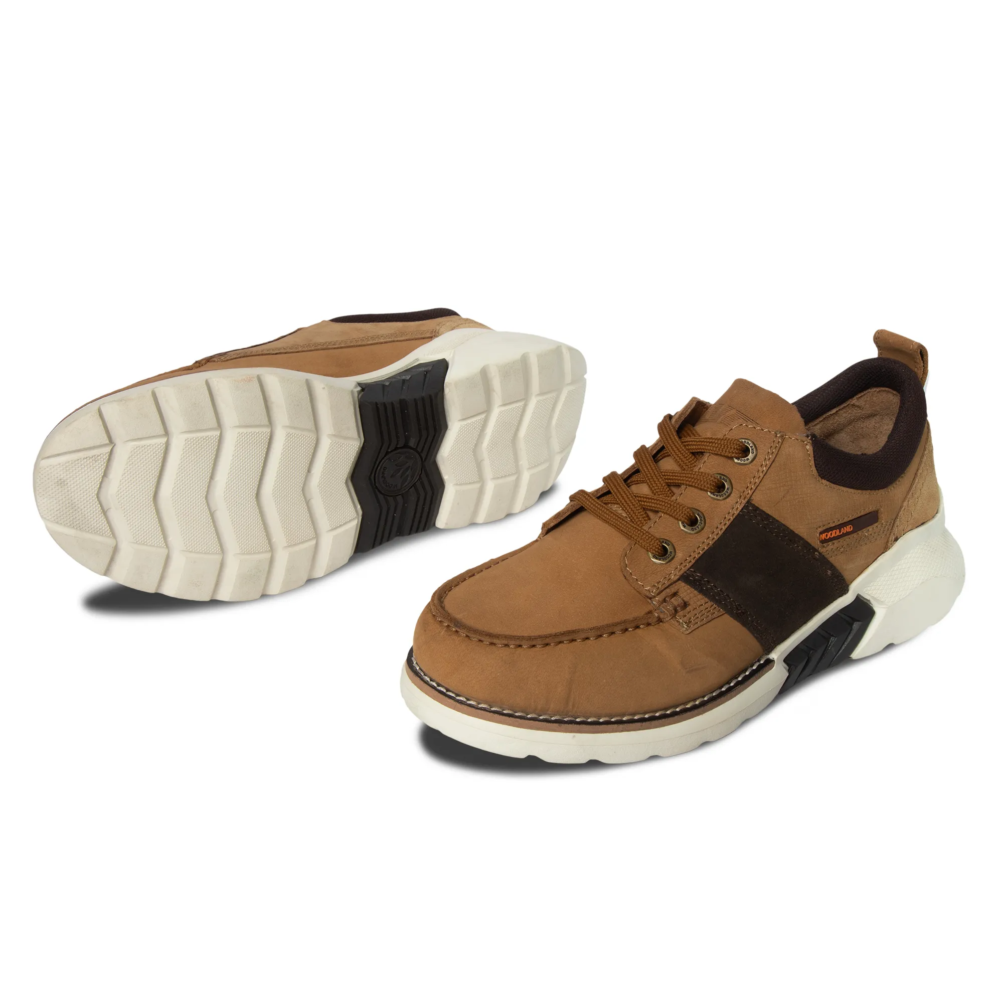 Woodland Camel Casual Lace Up Shoes For Men - Thumbnail 4