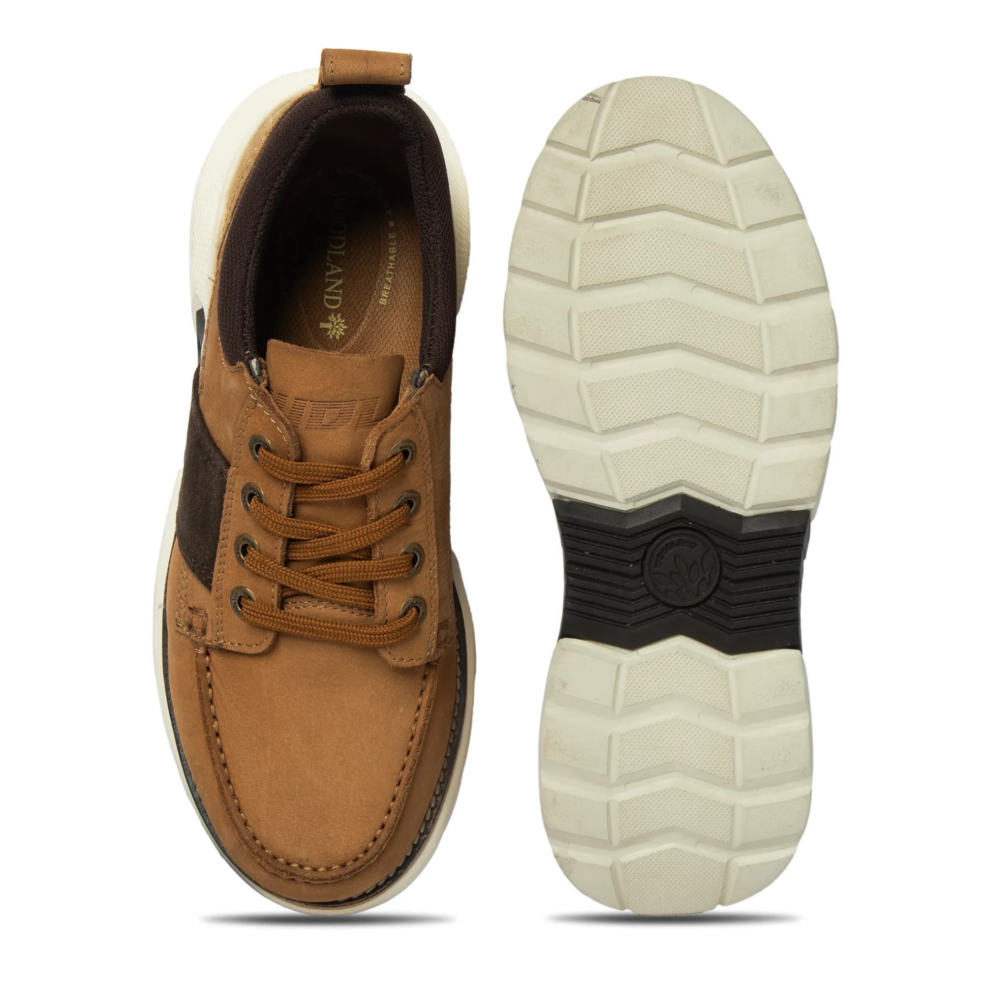 Woodland Camel Casual Lace Up Shoes For Men - Thumbnail 7