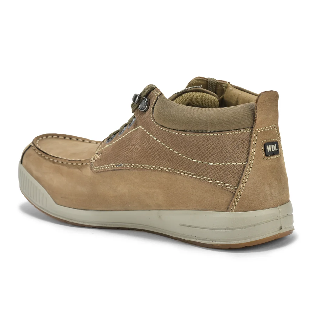 Stylish Dubai khaki lace-up shoes for men - Thumbnail 5