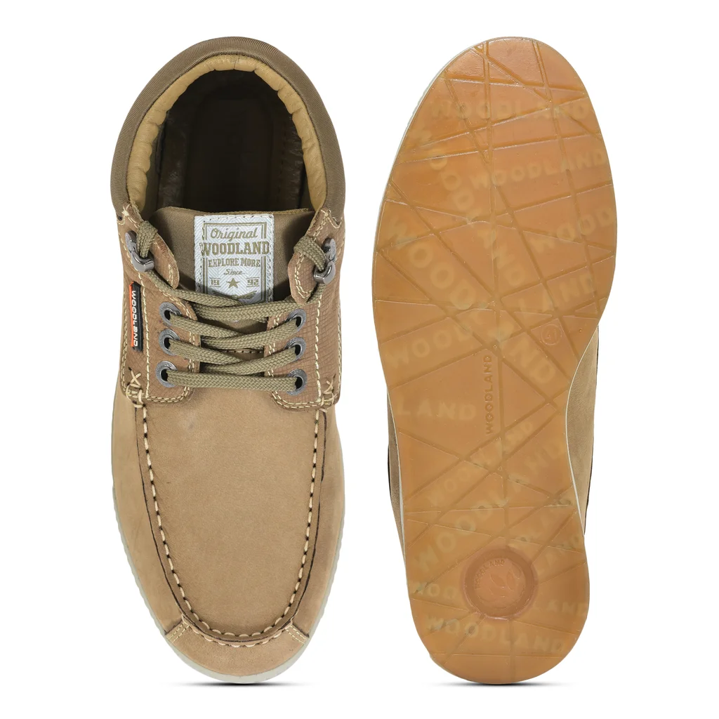 Stylish Dubai khaki lace-up shoes for men - Thumbnail 7