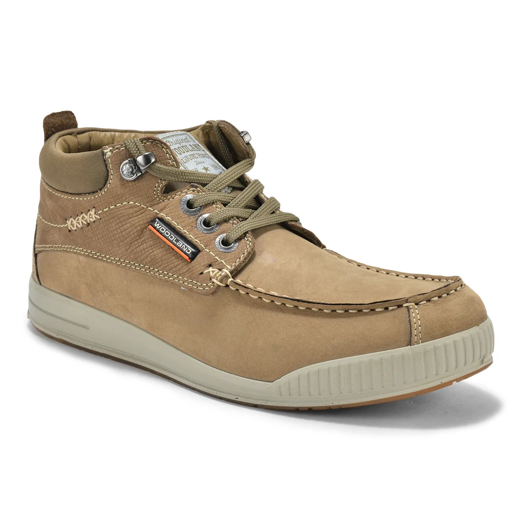 Stylish Dubai khaki lace-up shoes for men - Thumbnail 8