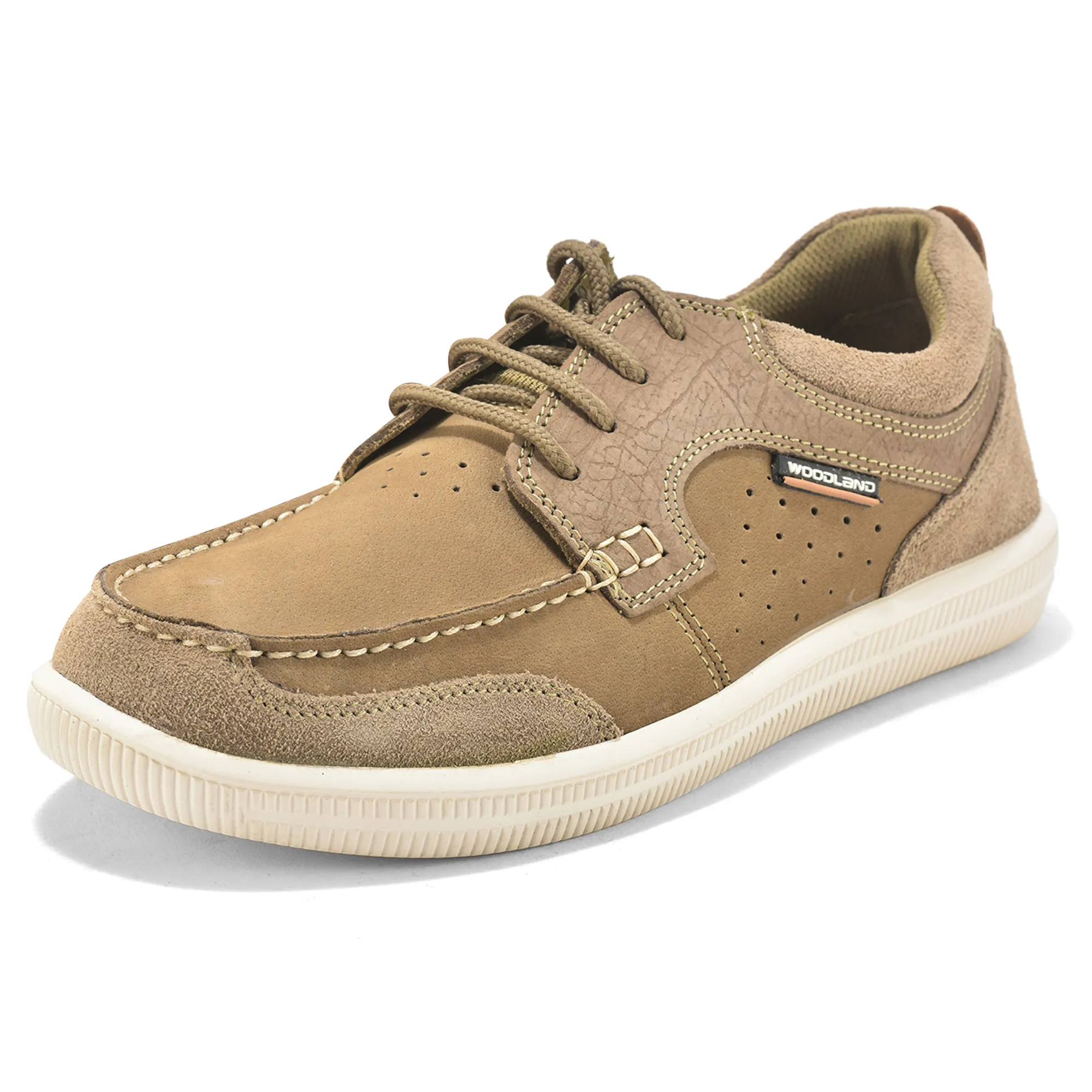 Woodland Dubai khaki Lace Up Shoes for Men - Thumbnail 3