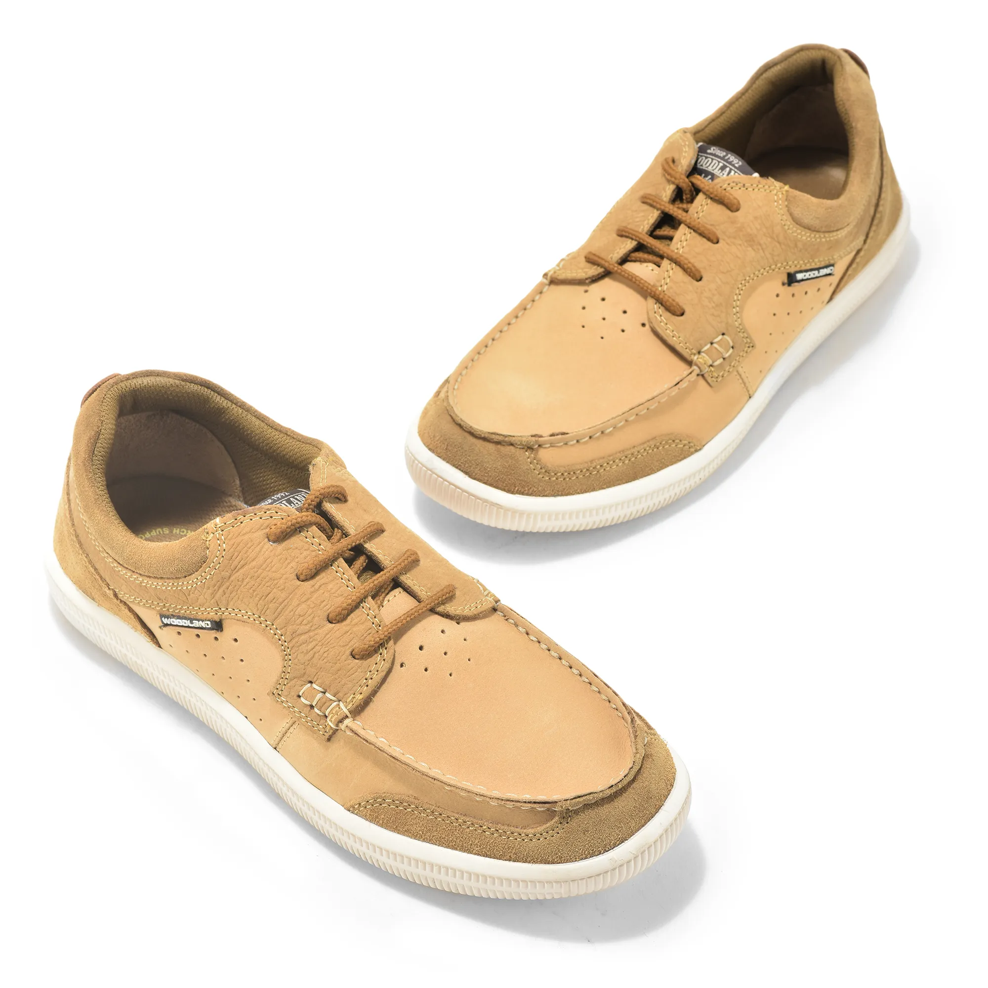 Woodland Light Camel Lace Up Shoes for Men - Thumbnail 2