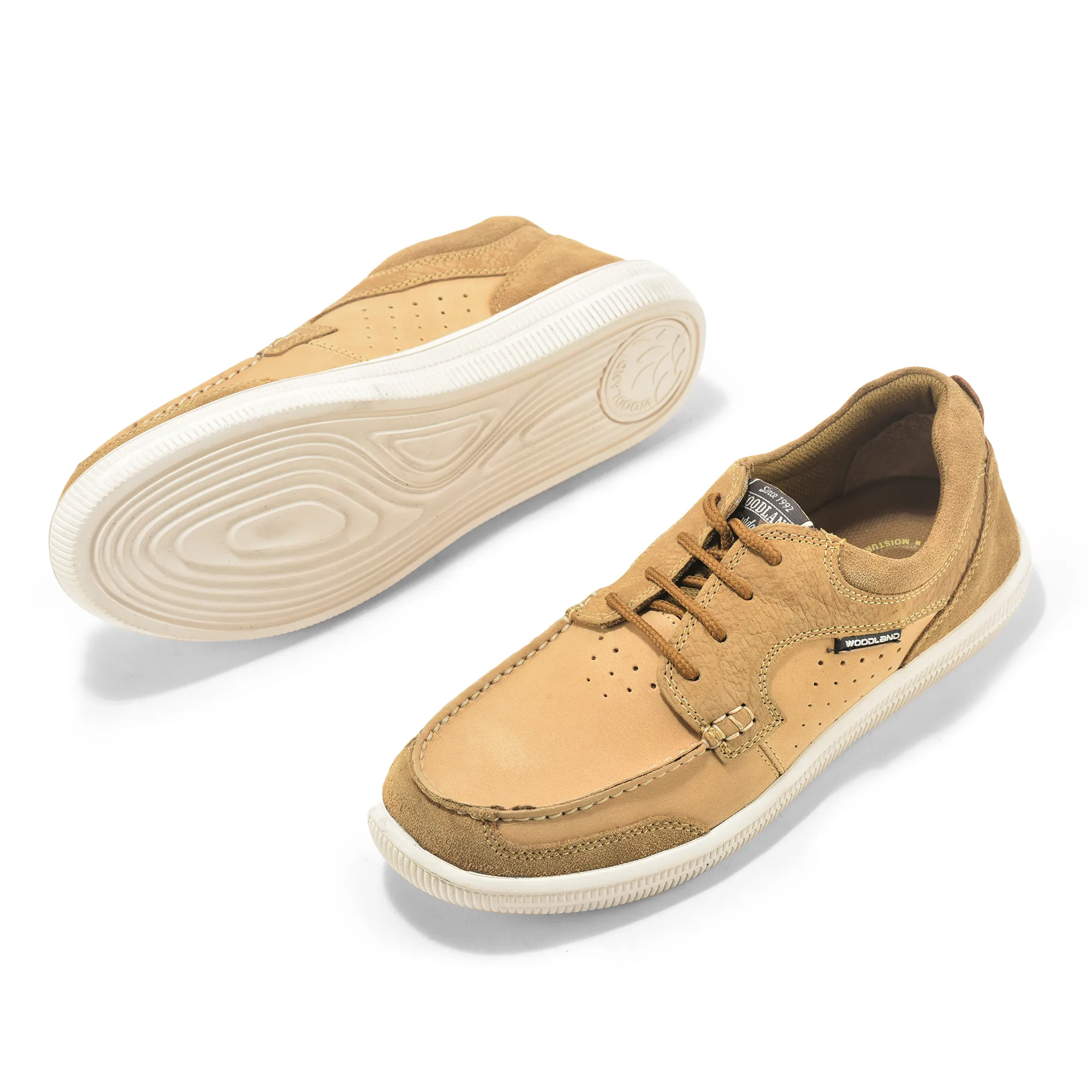 Woodland Light Camel Lace Up Shoes for Men - Thumbnail 5