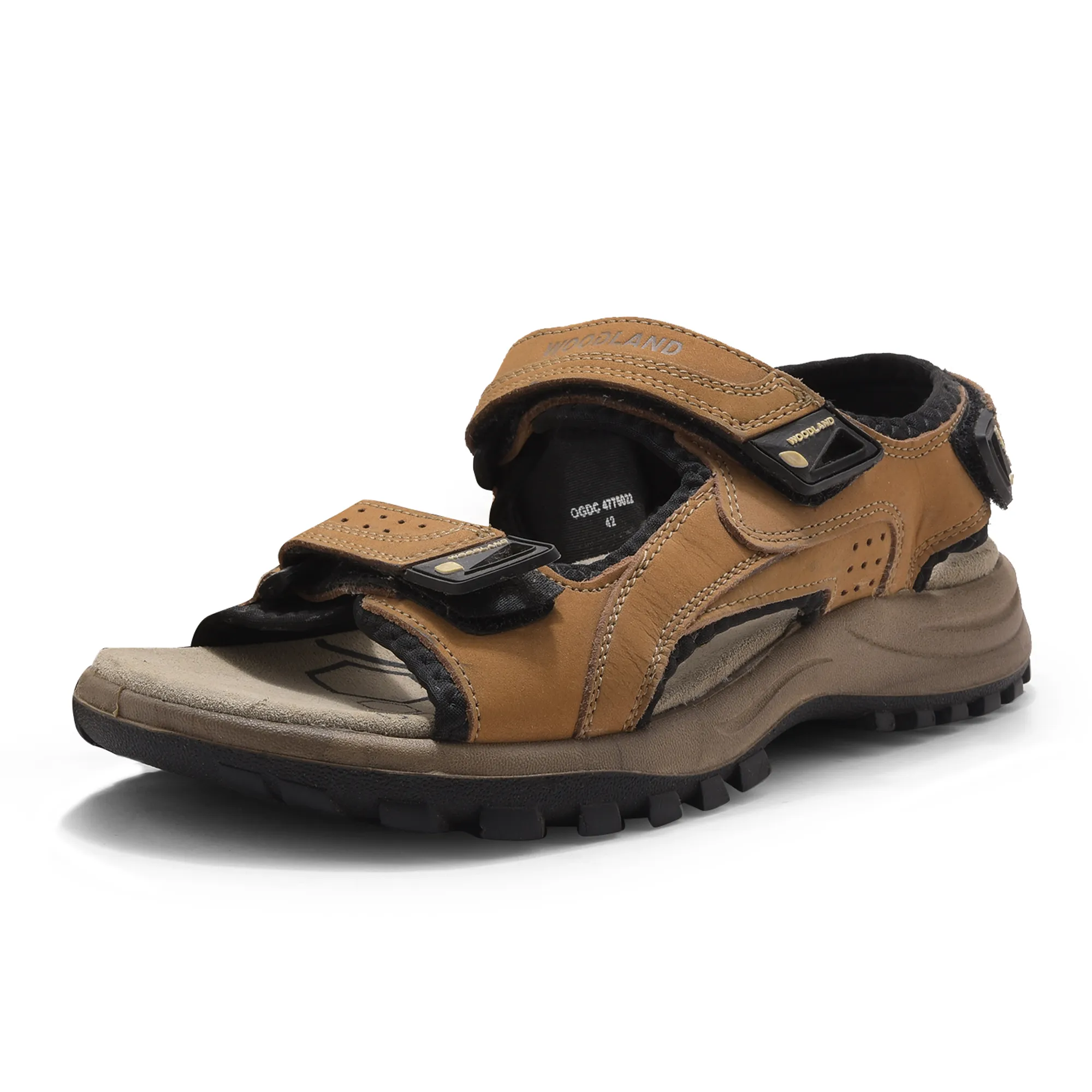 Nubuk Buff Camel Sandals For Men - Thumbnail 3