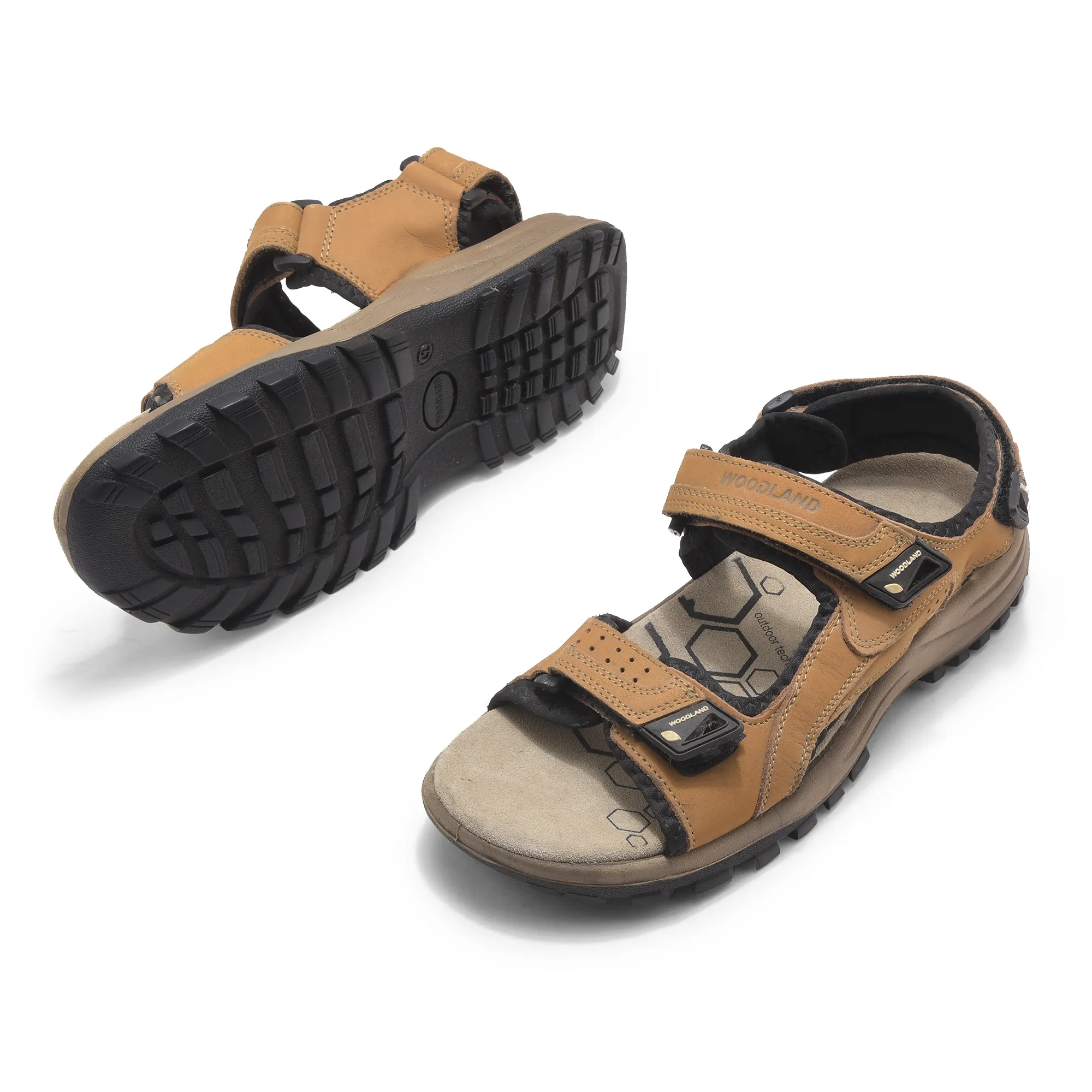 Nubuk Buff Camel Sandals For Men - Thumbnail 6