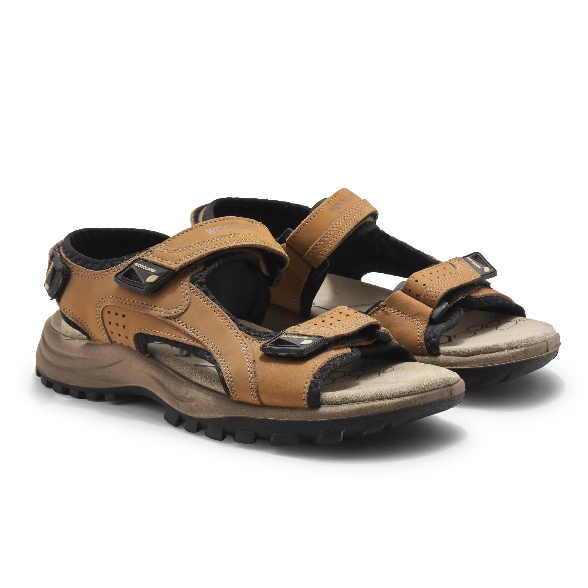 Nubuk Buff Camel Sandals For Men - Thumbnail 8