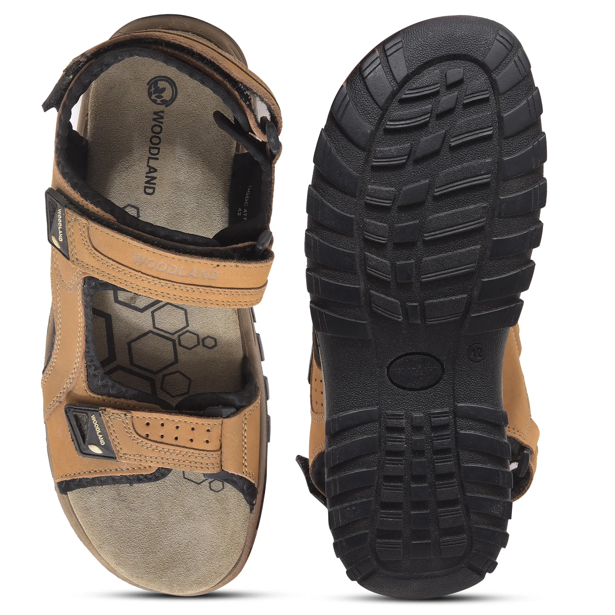 Nubuk Buff Camel Sandals For Men - Thumbnail 9