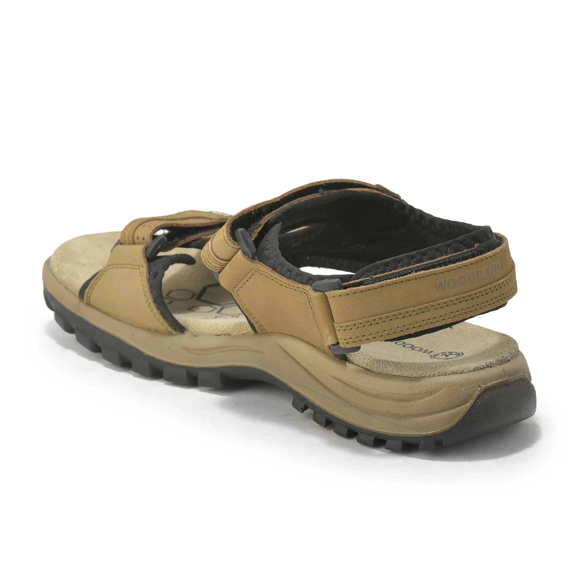Nubuk Buff Dkhaki Sandals For Men - Thumbnail 7