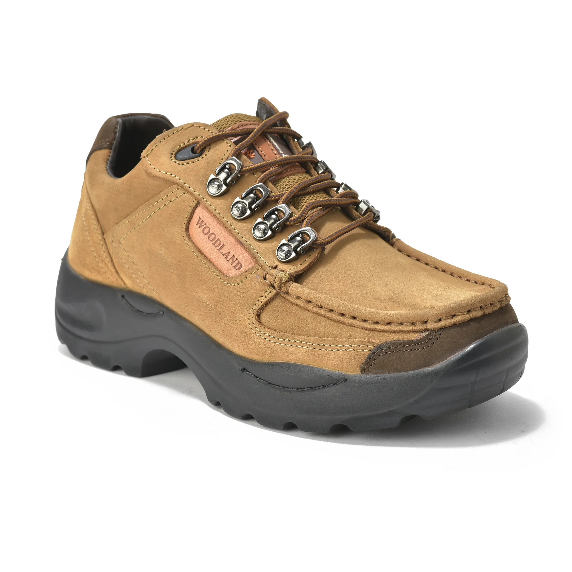 Camel  Nubuck Casual Lace-up Shoes for Men - Thumbnail 3